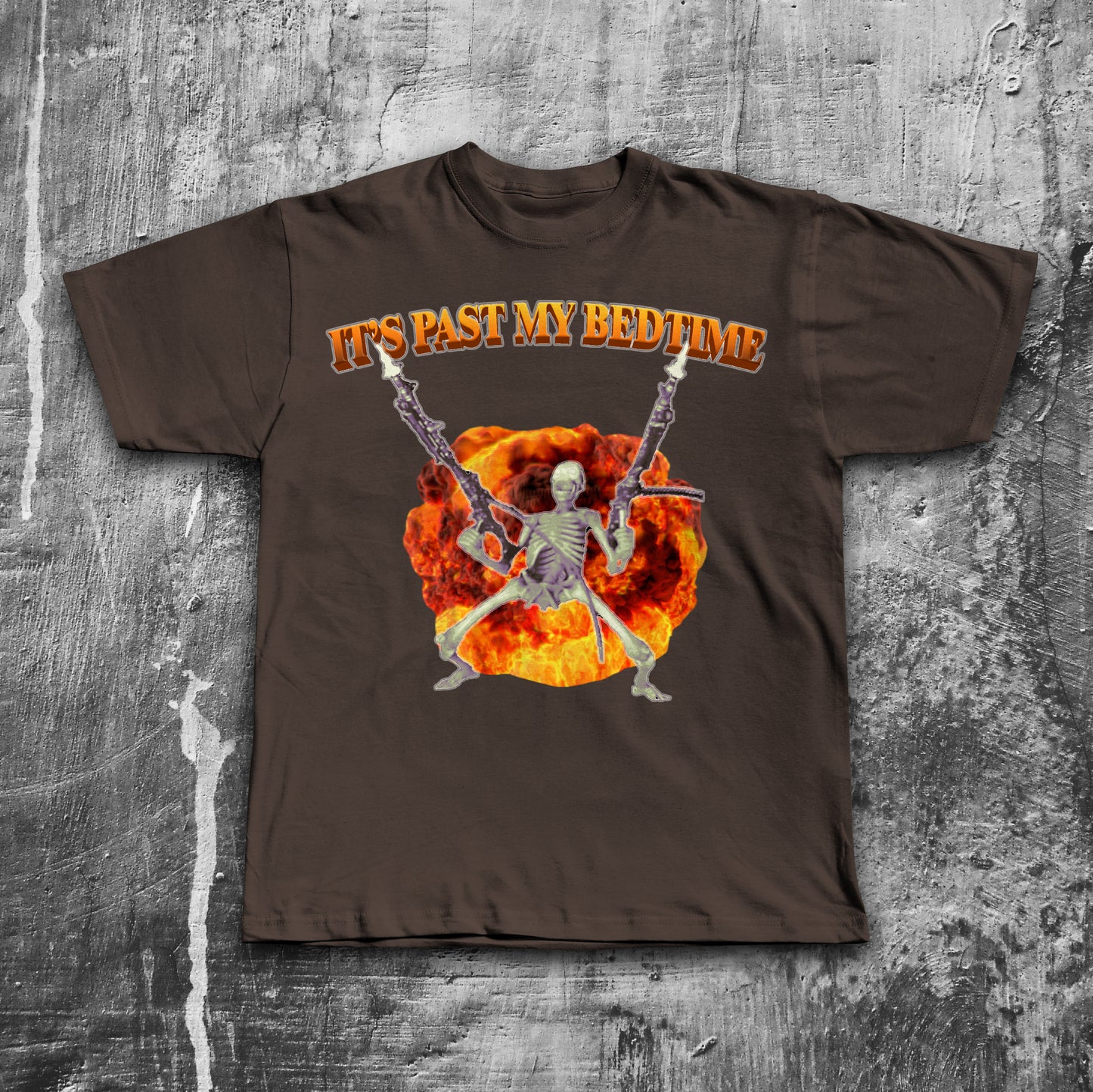 It's Past My Bedtime Funny Skeleton Meme T-shirt, Brainrot Shirts
