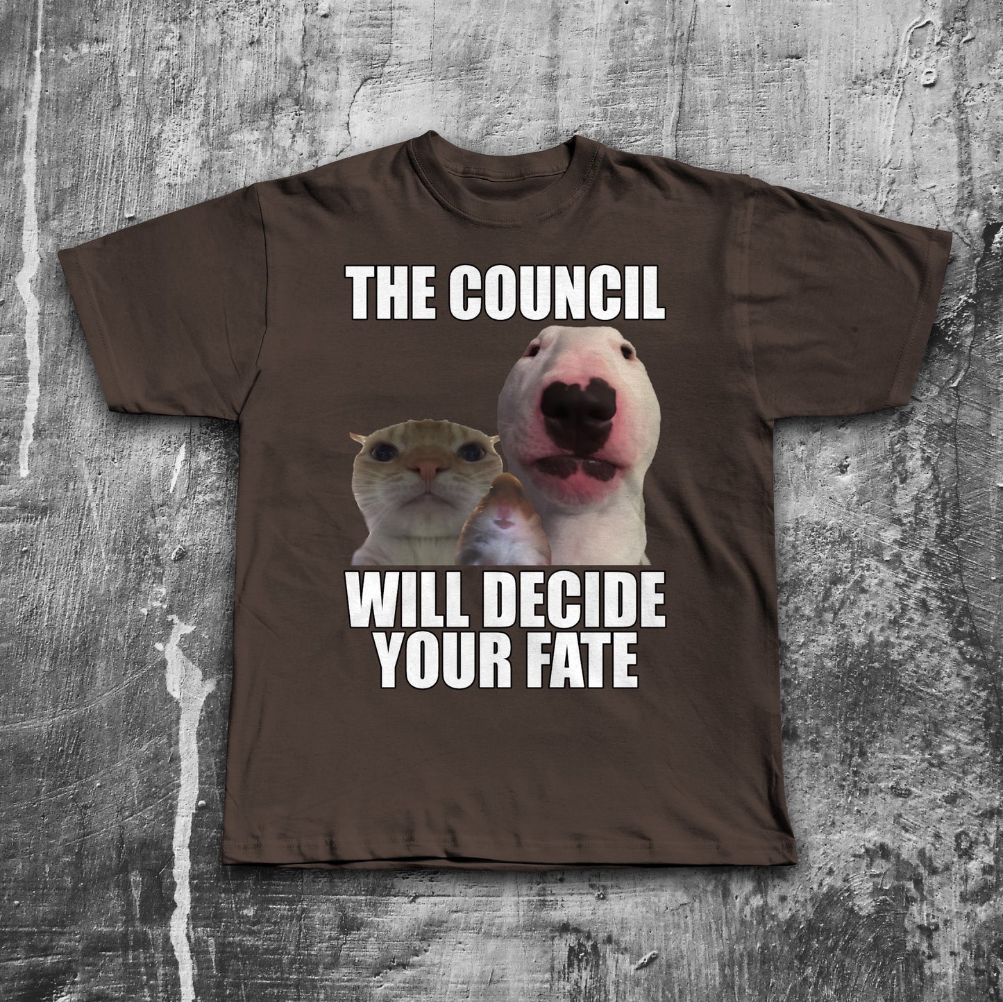 The Council Will Decide Your Fate Funny Cat Meme T-Shirt, Brainrot Shirt