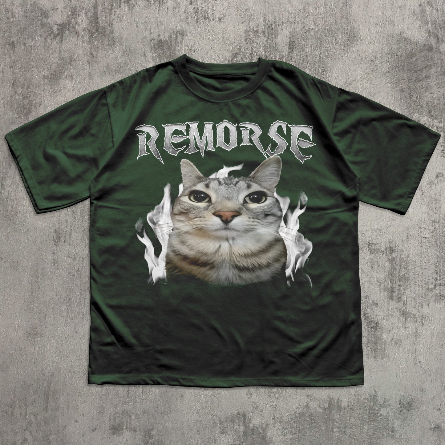 Remorse Funny Staring Cat Meme T-shirt, Unhinged Shirts, Brainrot Shirt