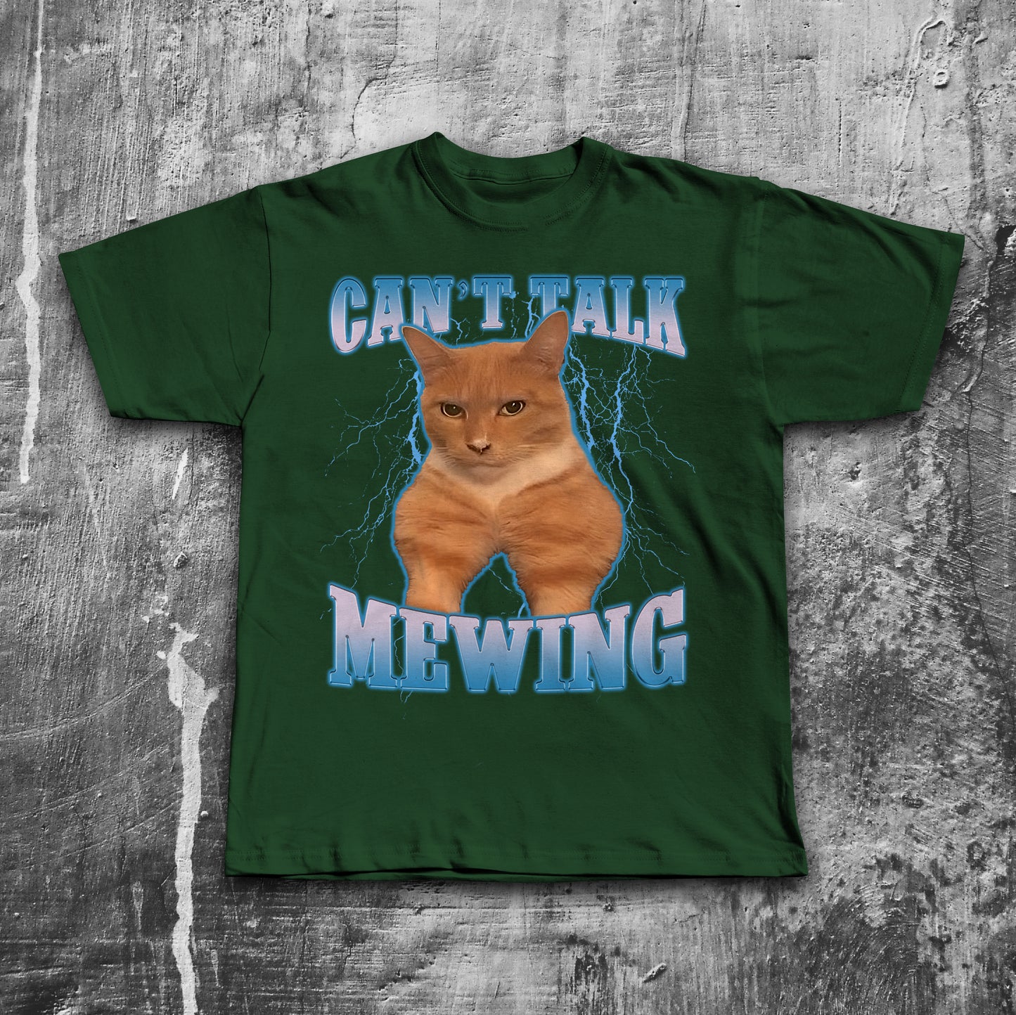 Can't Talk Mewing Funny Cat Meme T-shirt