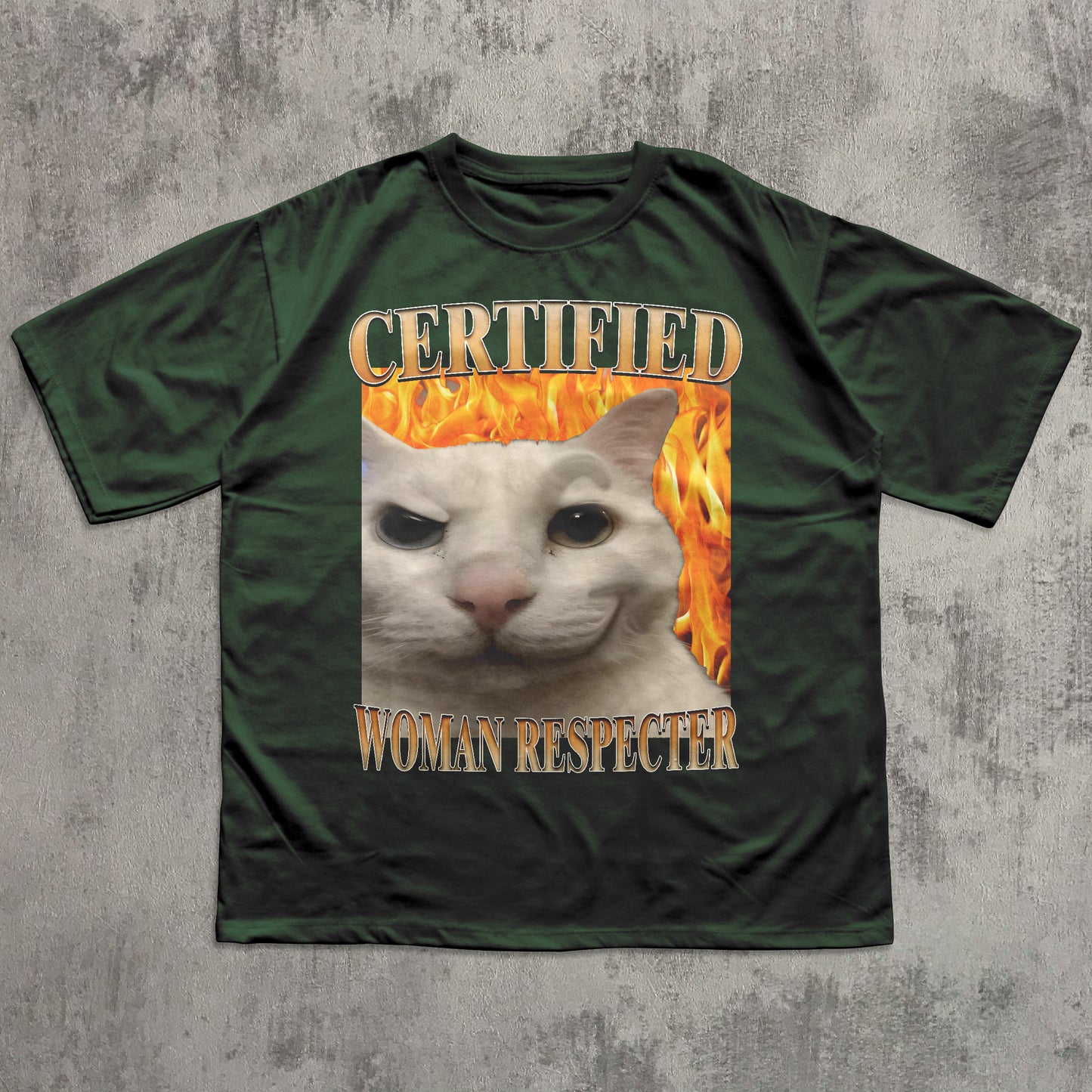 Certified Woman Respecter Funny Cat Meme T-shirt