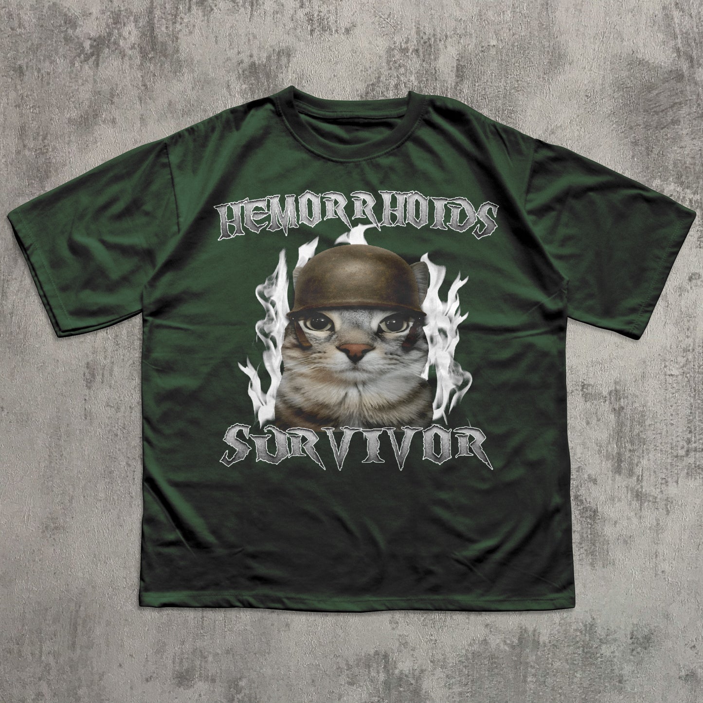 Hemorrhoids Survivor Funny Cat Meme T-shirt, Silly Cats Shirt