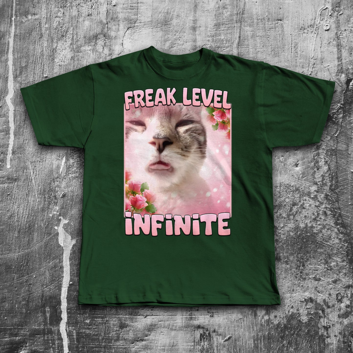 Freak Level Infinite Funny Cat Meme T-shirt, Brainrot Shirt