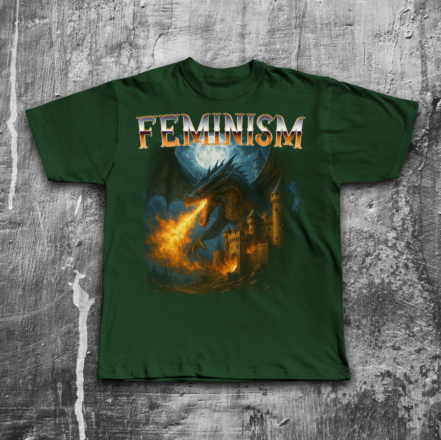 Feminism Dragon Fantasy Vintage Graphic Shirt, Retro Dragon Shirt