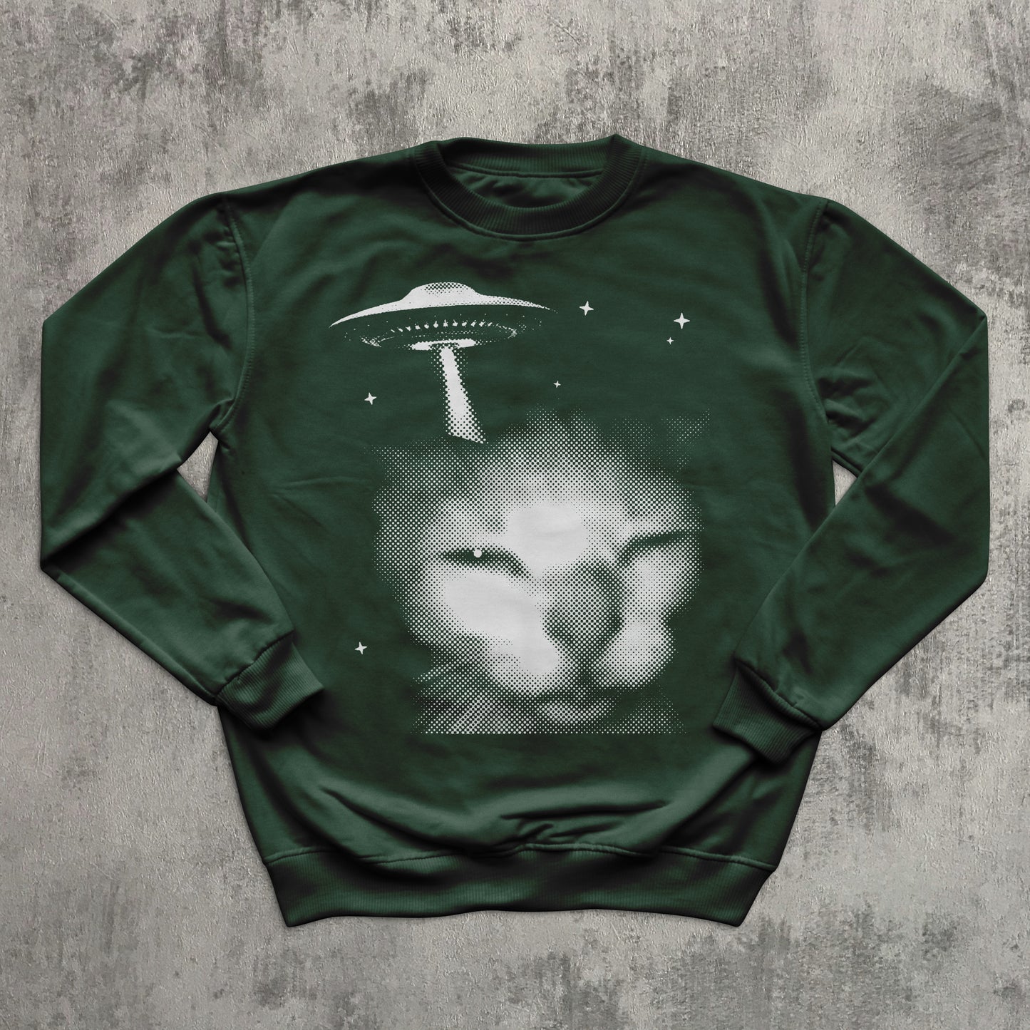 Funny Cat Alien Invasion Graphic Sweatshirt, Y2k Retro Sweater, Ugly Sweaters, Weird Cats Top