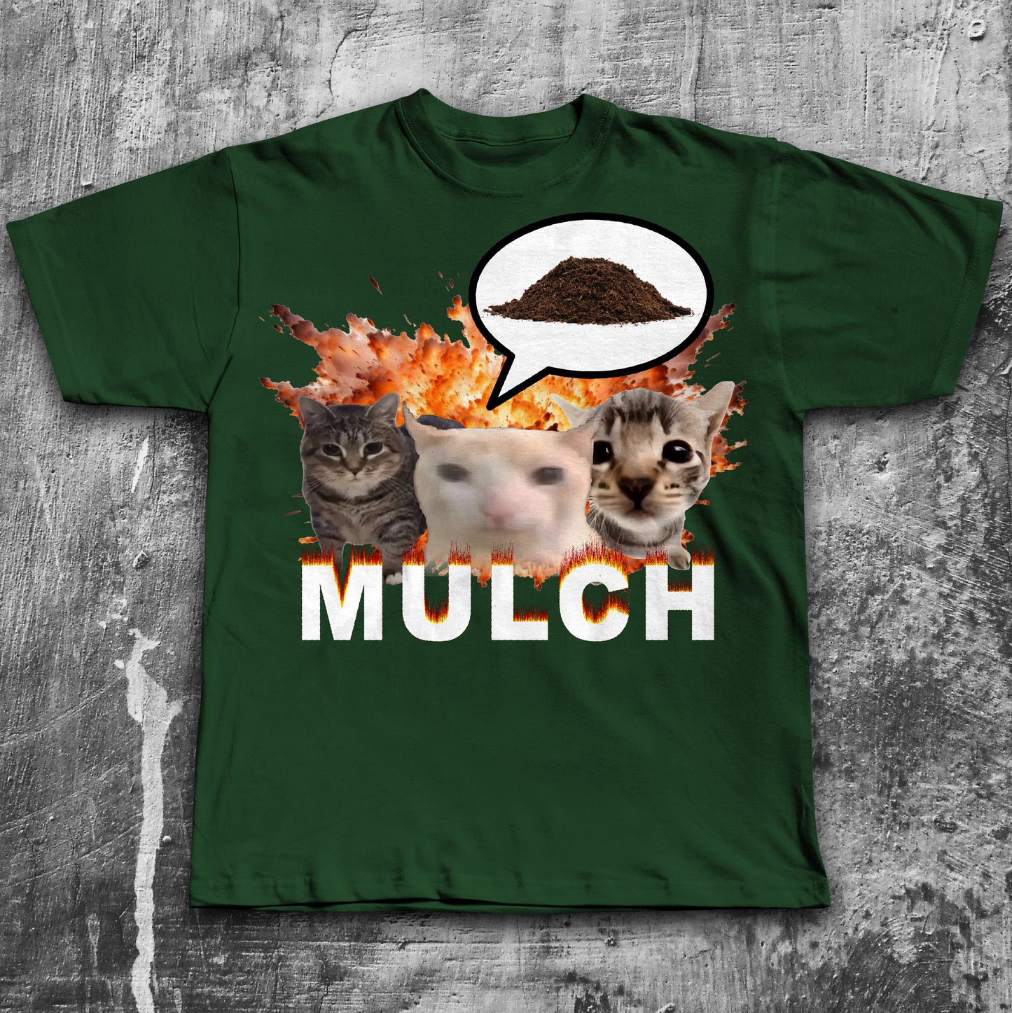 Funny Mulch Goofy Cats Meme T-shirt