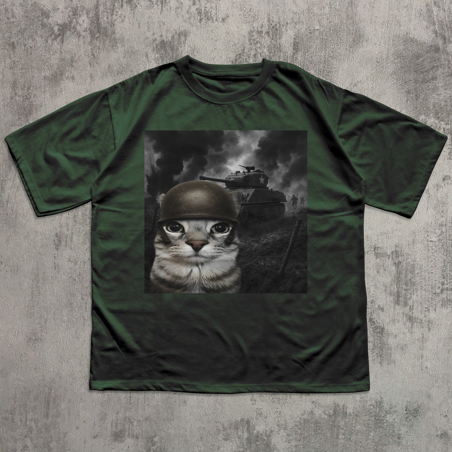 Cat in Battlefield Funny Meme Shirt, Stupid Gifts, Silly Cats T-shirt, Kitten Soldier Tshirt, Weird Shirts