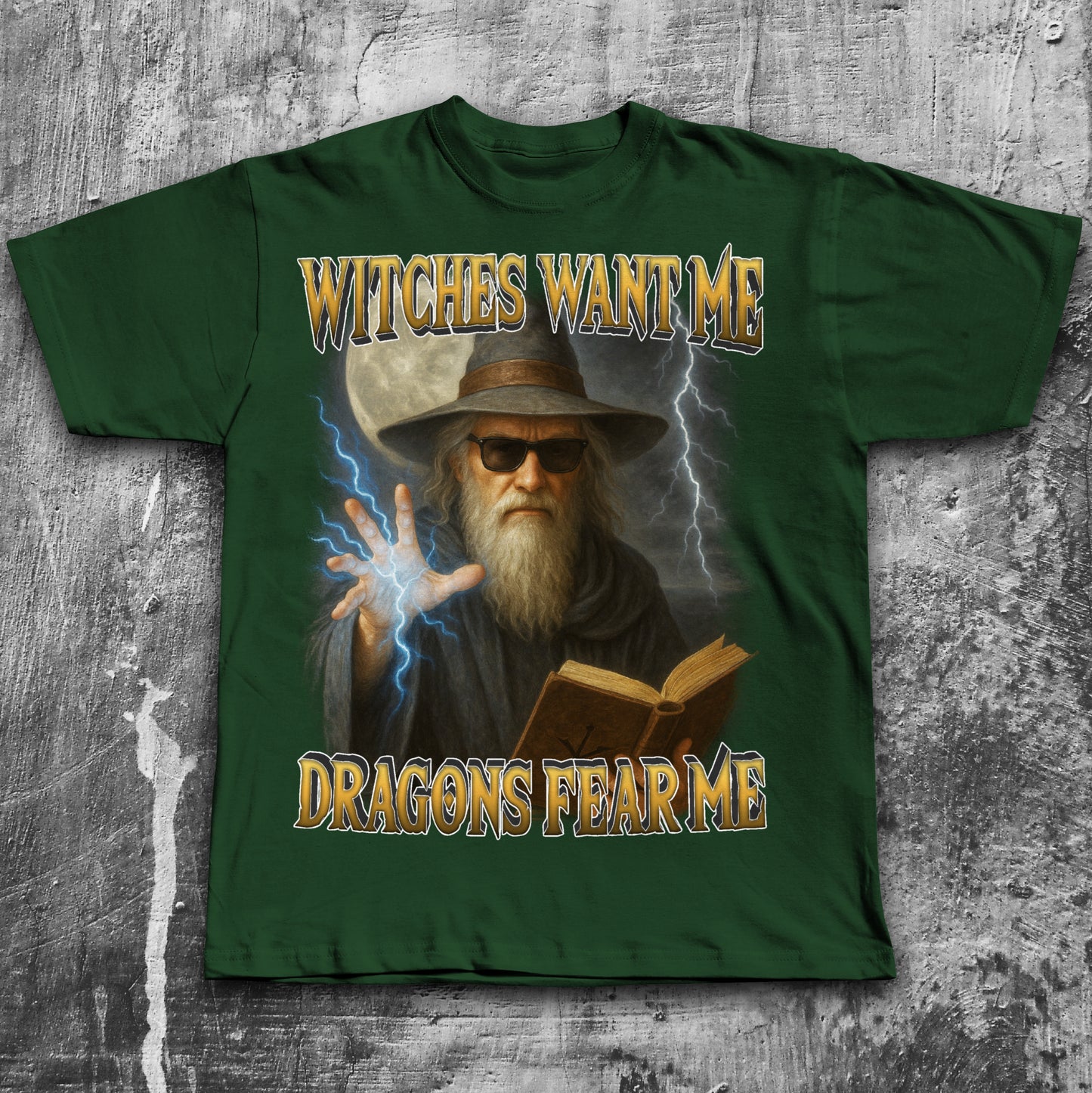 Witches Want Me Dragons Fear Me Funny Dark Fantasy Wizard T-shirt, 90s Retro Dragon Shirt