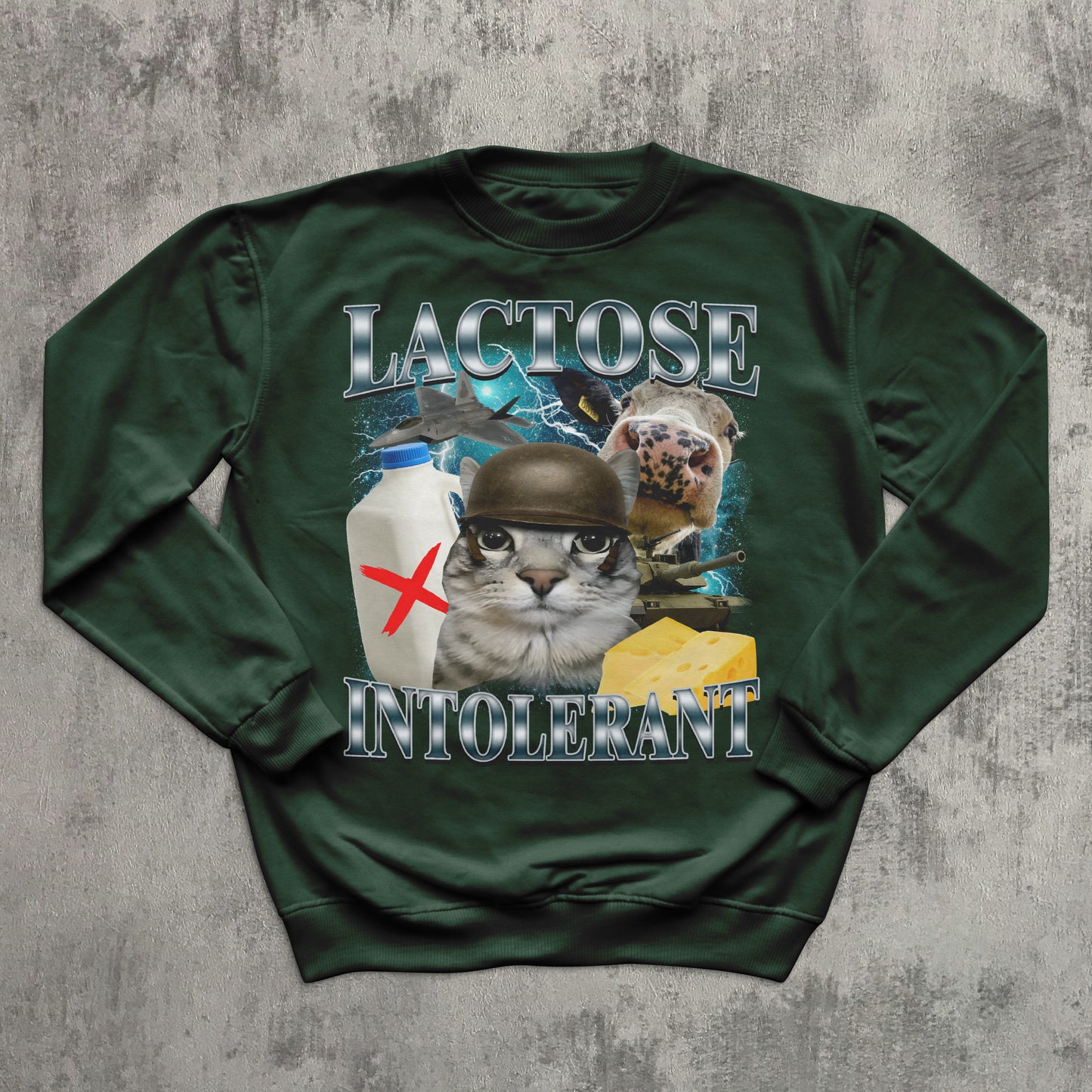 Lactose Intolerant Funny Cat Meme Sweatshirt, Lactose Sweatshirts, Stupid Gifts, Silly Cats Top