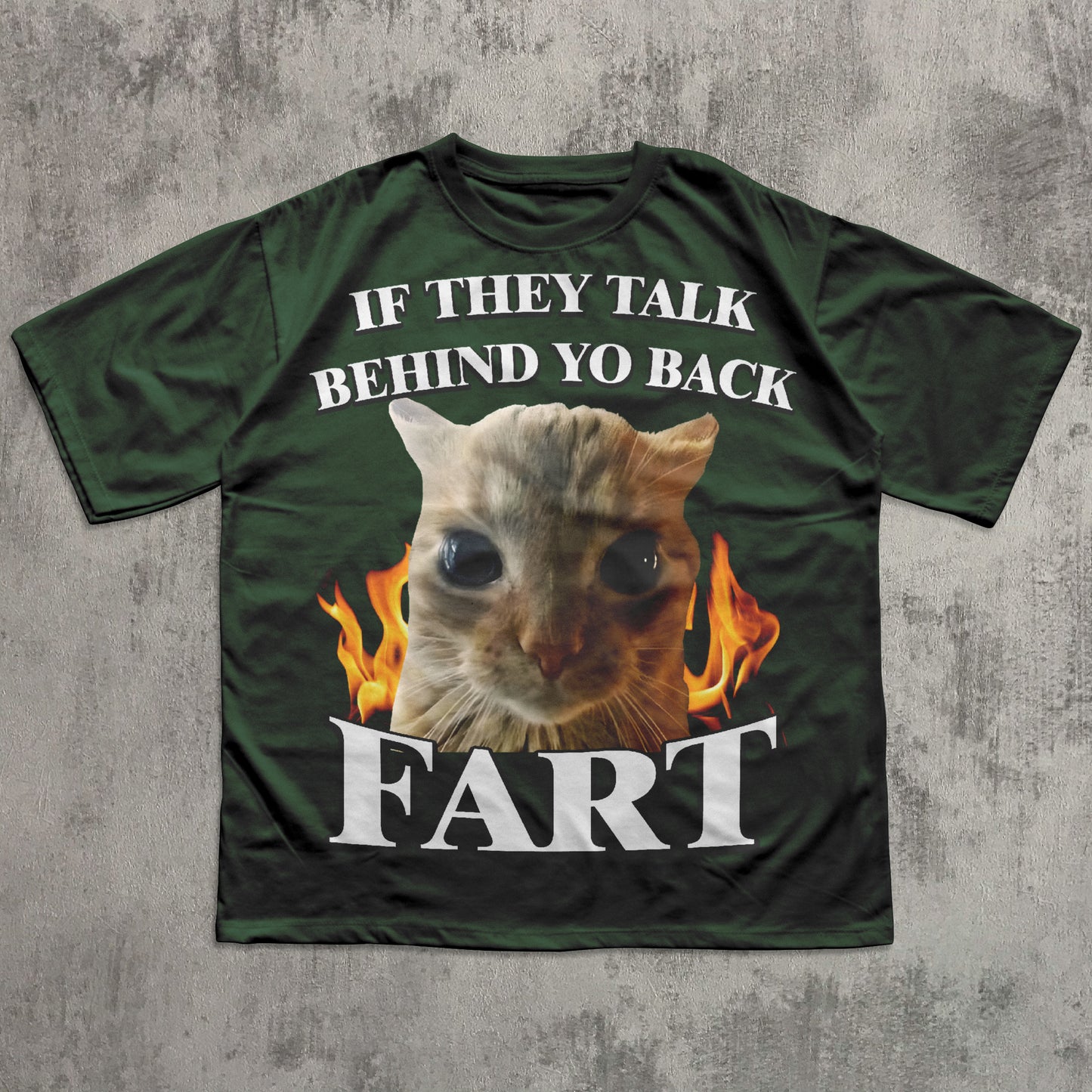 If They Talk Behind Yo Back Fart Funny Cat Meme T-shirt, Silly Cats Shirt, Stupid Gifts, Brainrot Shirts