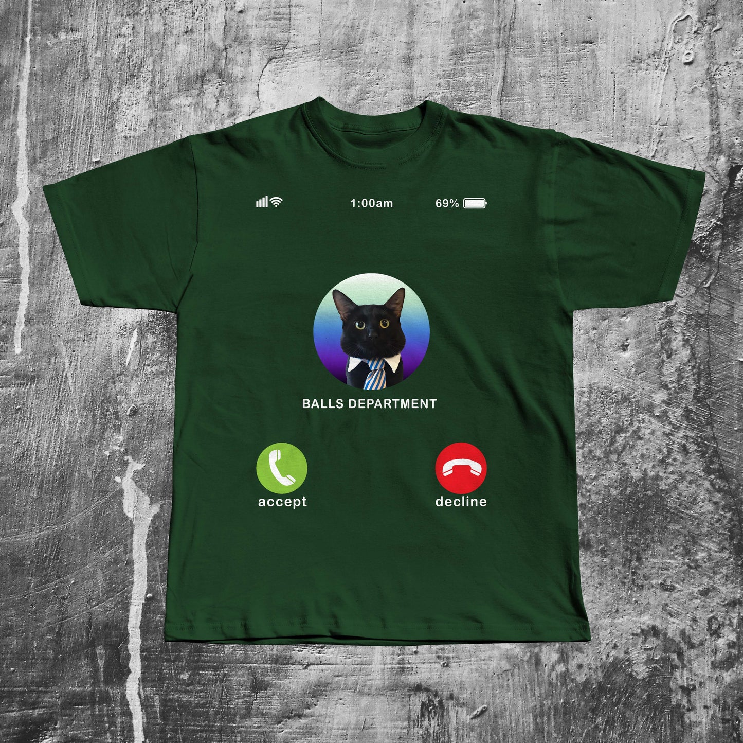 Balls Department Funny Cat Meme T-shirt, Brainrot Shirt