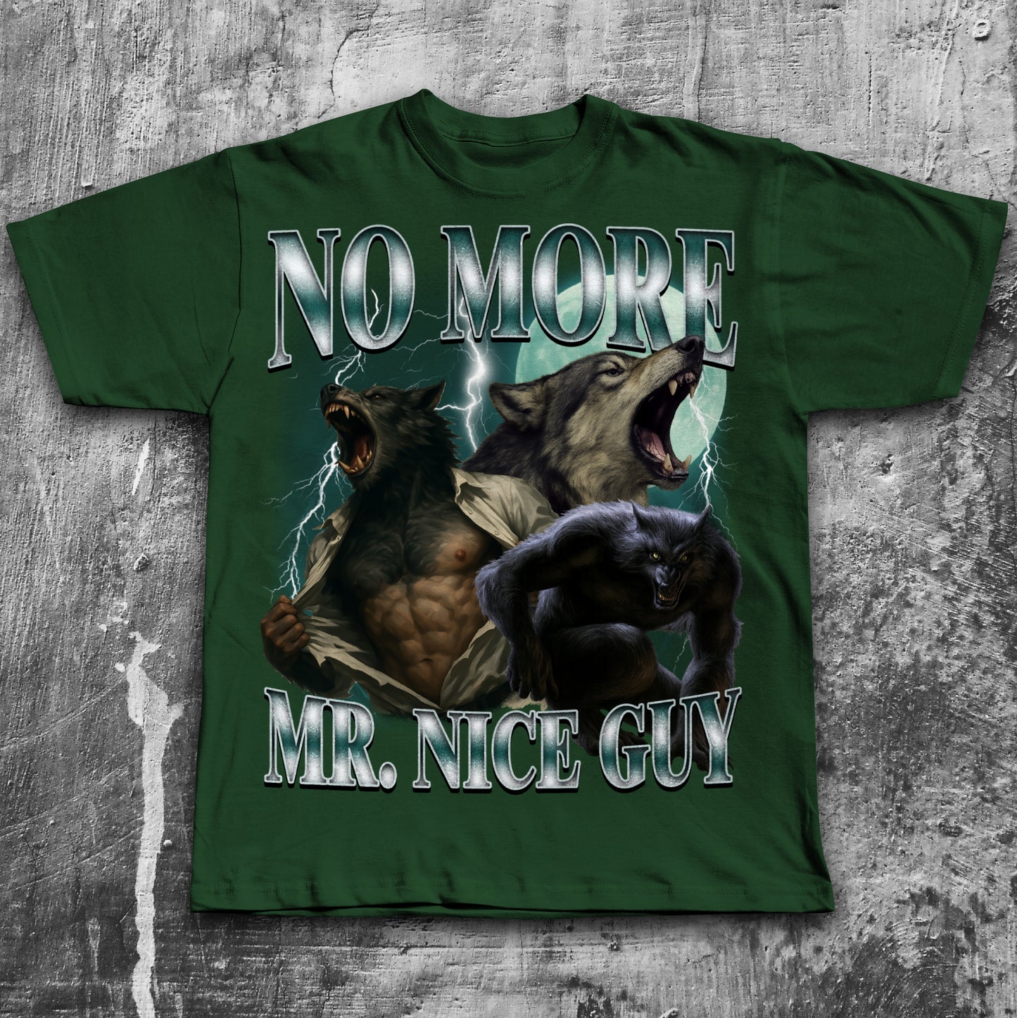 No More Mr Nice Guy Funny Alpha Werewolf T-shirt, Sigma Wolf Shirt, Unhinged Clothes, Weird Tee