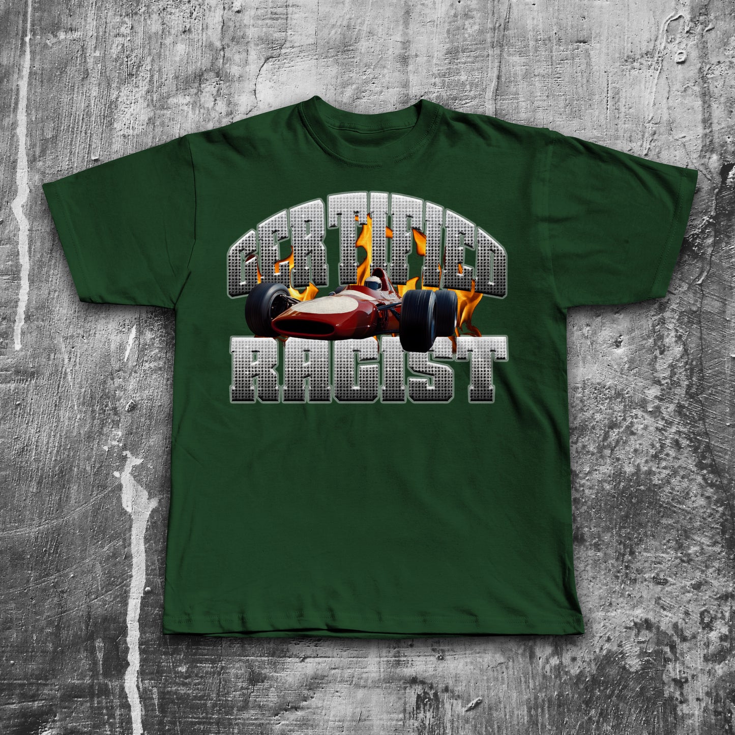 Certified Racist Funny F1 Car T-shirt, Brainrot Shirts