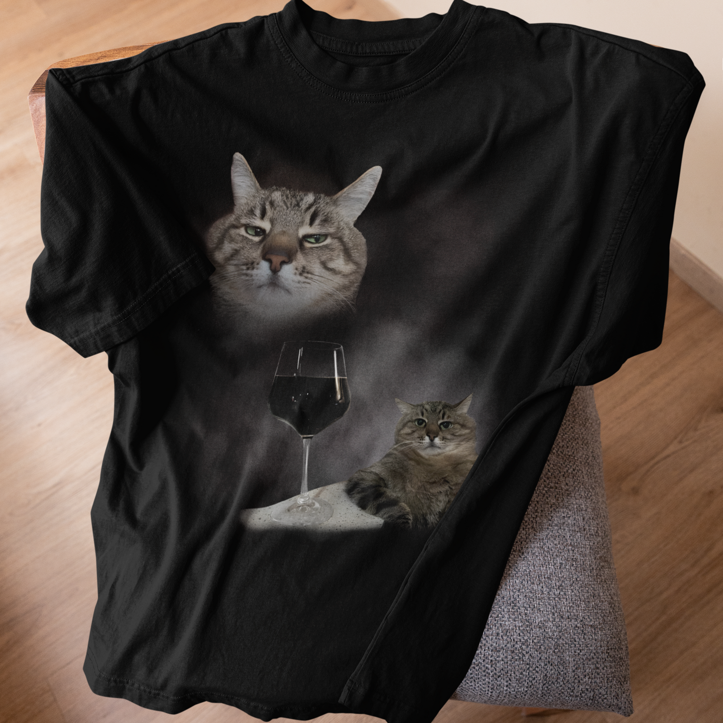 Funny Cat Elbow on table Meme T-shirt
