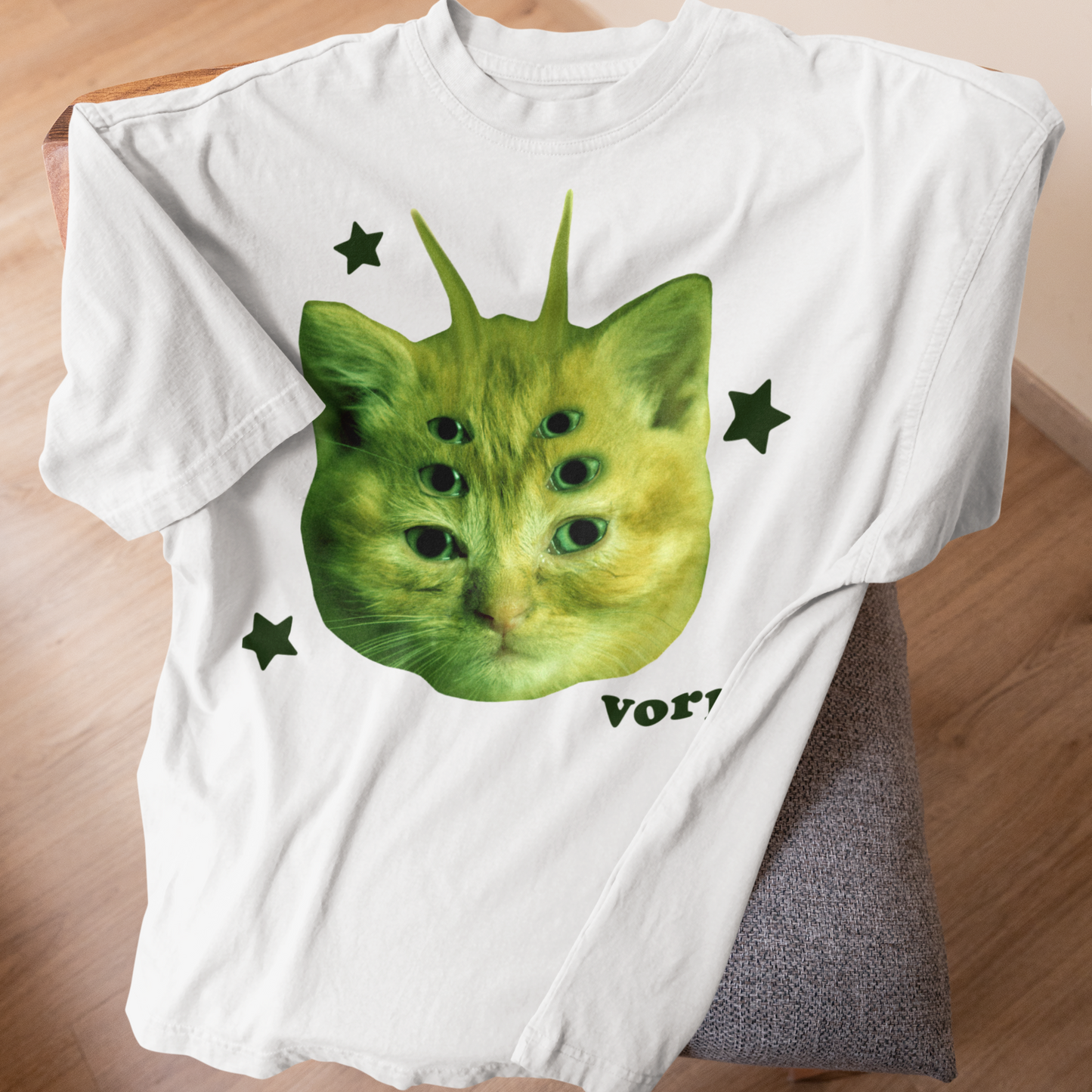 Vorp Funny Alien Cat Meme T-shirt, Silly Cats Shirt, Stupid Shirts, Unhinged Clothes, Brainrot Tee