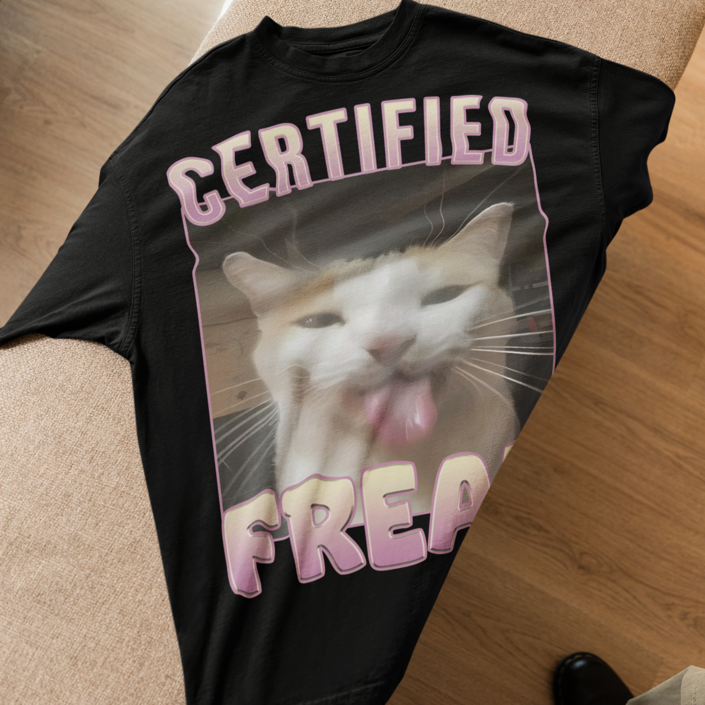 Certified Freak Funny Cat Meme T-shirt