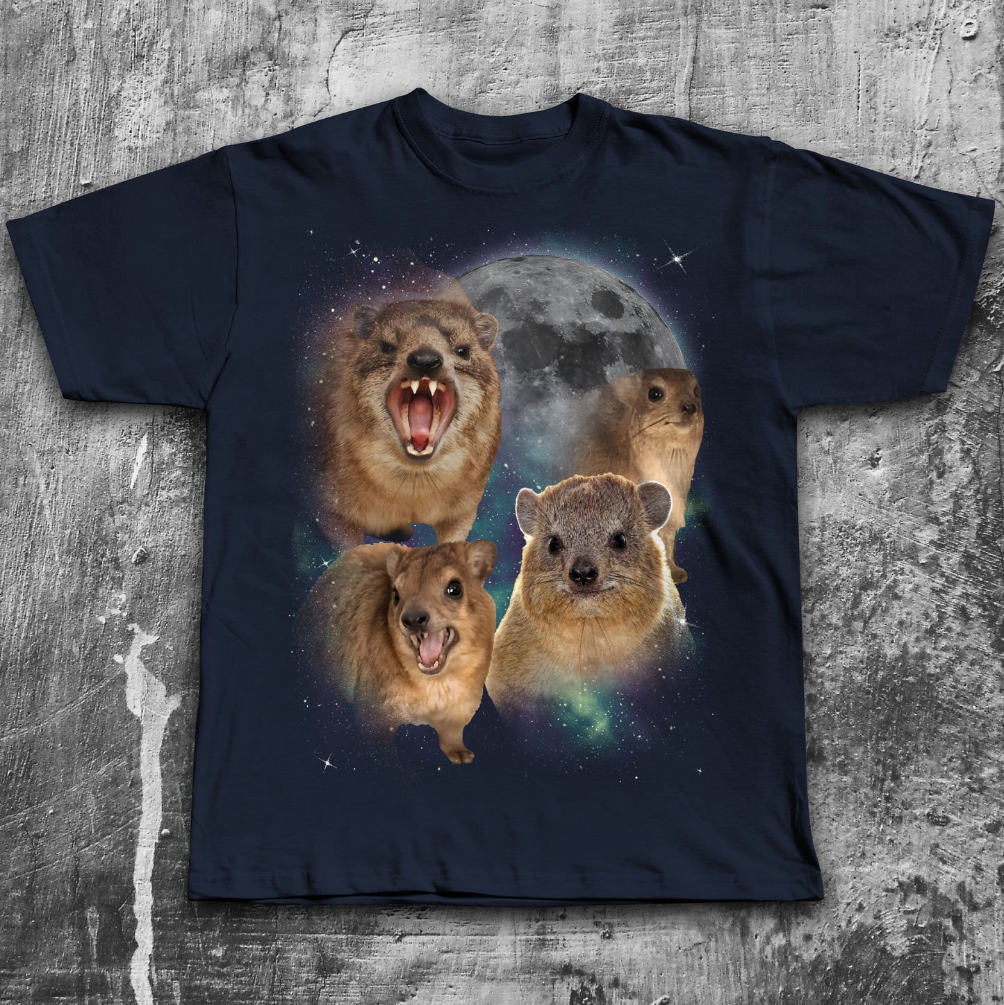 Funny Hyraxes Moon T-shirt