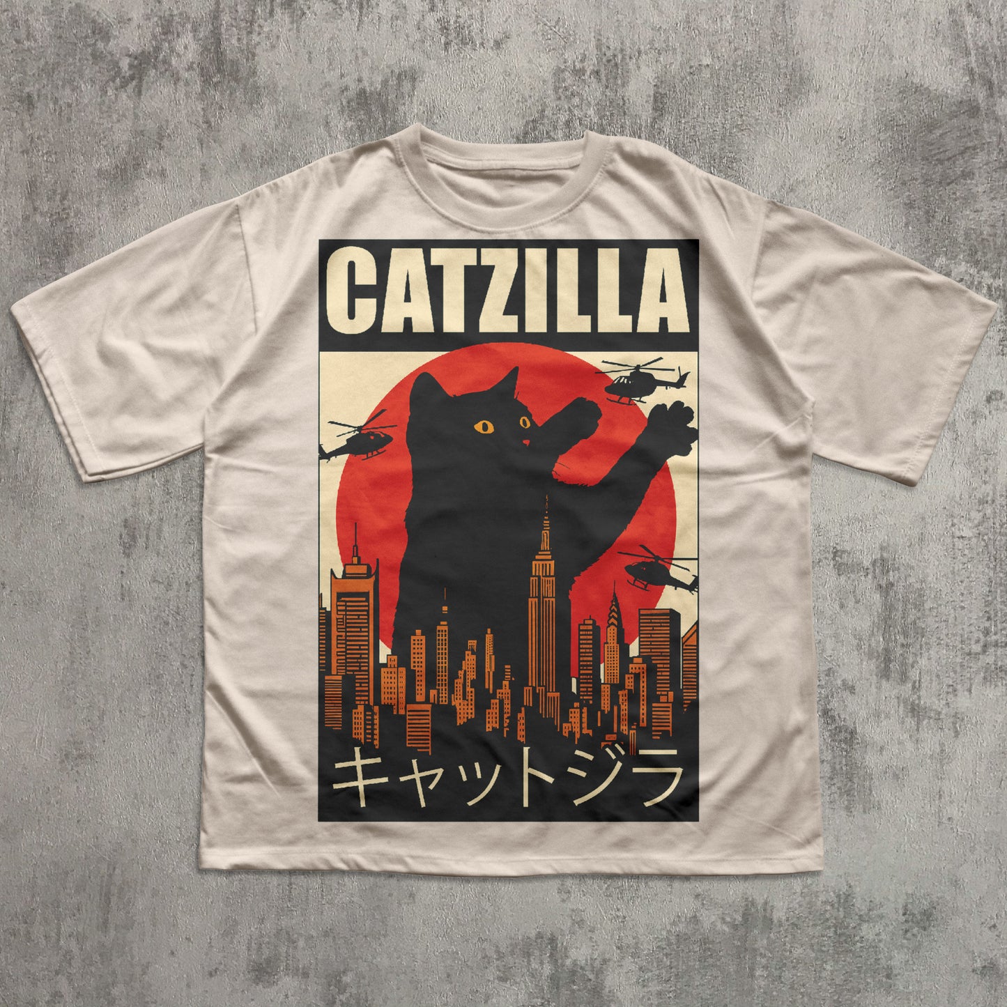 Catzilla Funny Cat Meme T-shirt, Parody Tee, Stupid Shirt