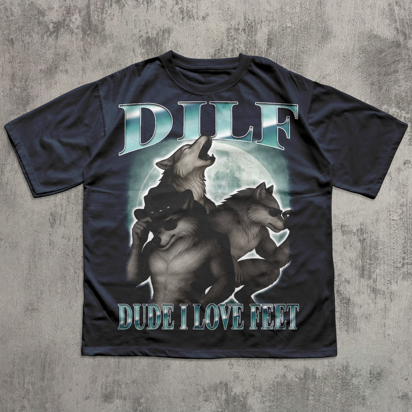 Dilf Dude I Love Feet Funny Meme T-shirt, Silly Shirt