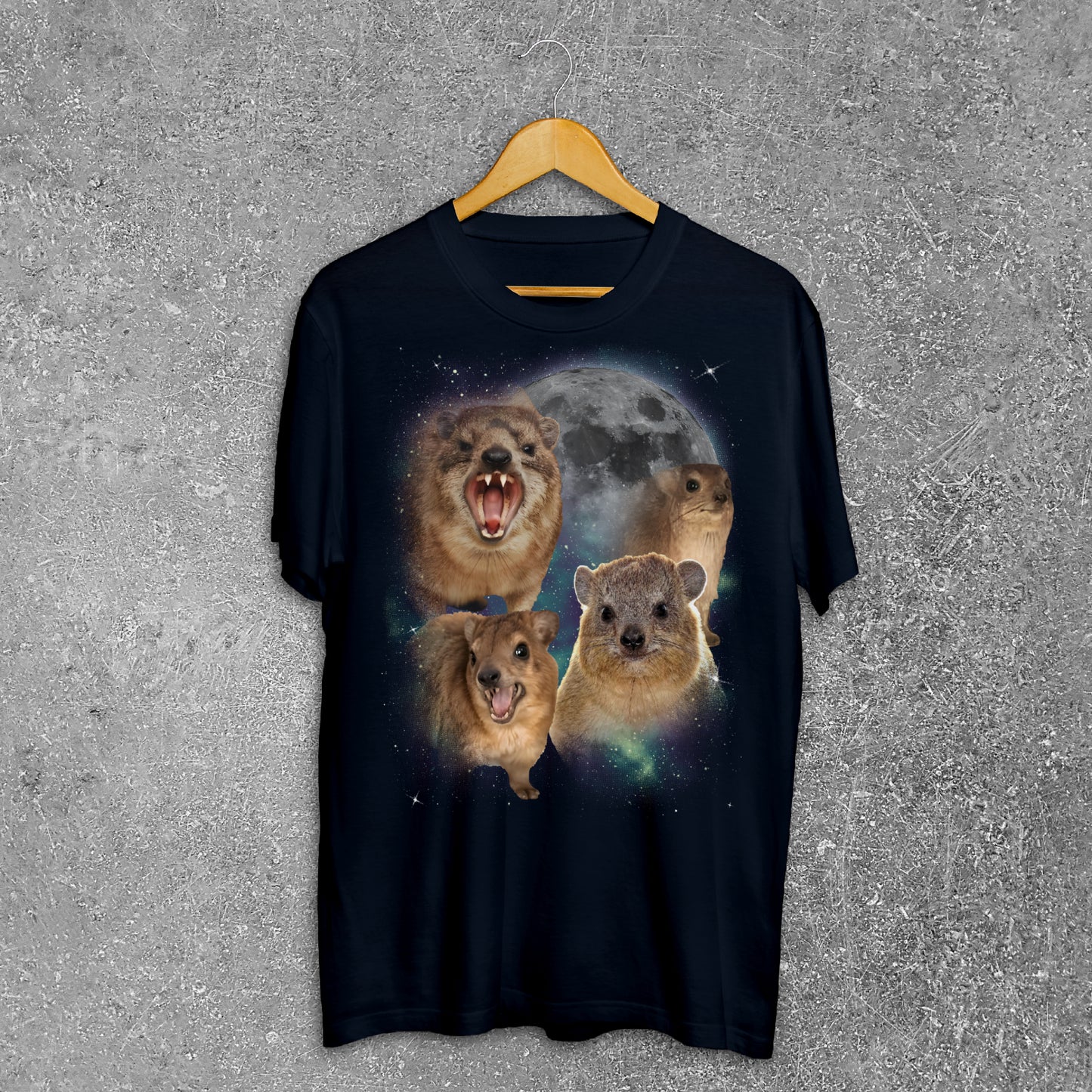 Funny Hyraxes Moon T-shirt