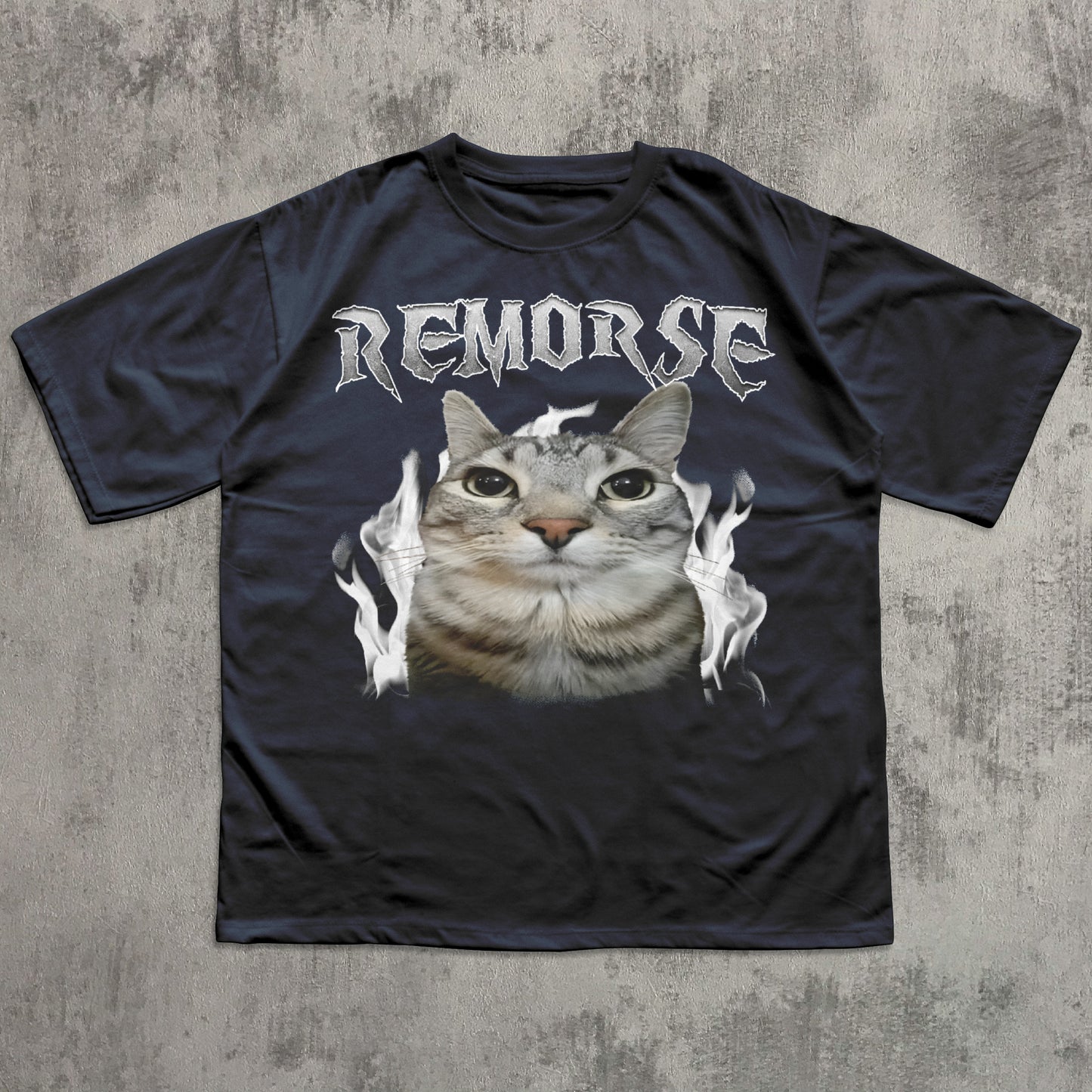 Remorse Funny Staring Cat Meme T-shirt, Unhinged Shirts, Brainrot Shirt