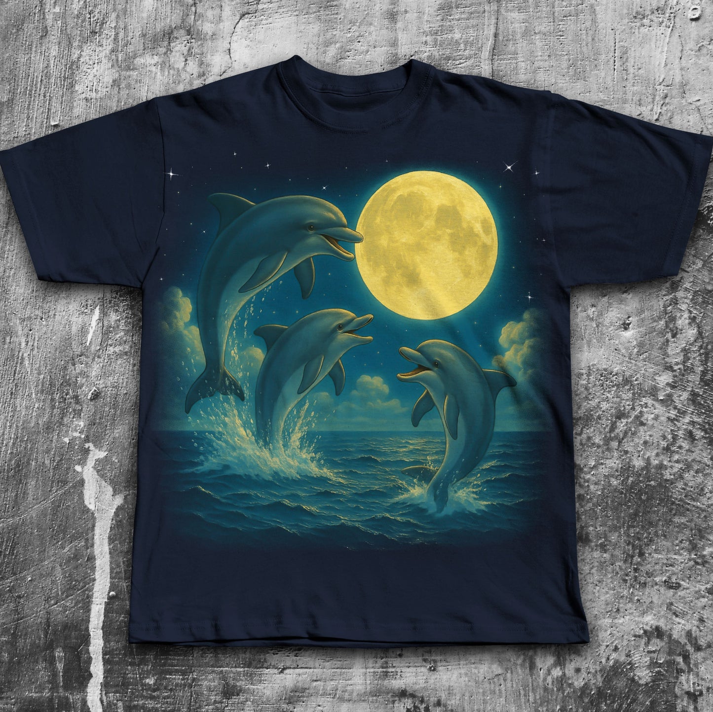 90s Retro Dolphins Vintage Graphic Tee Shirt