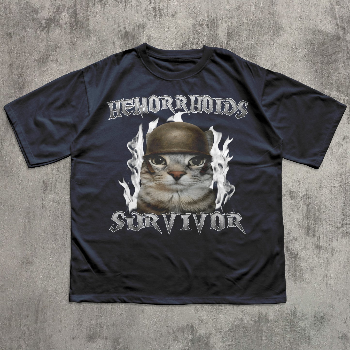 Hemorrhoids Survivor Funny Cat Meme T-shirt, Silly Cats Shirt