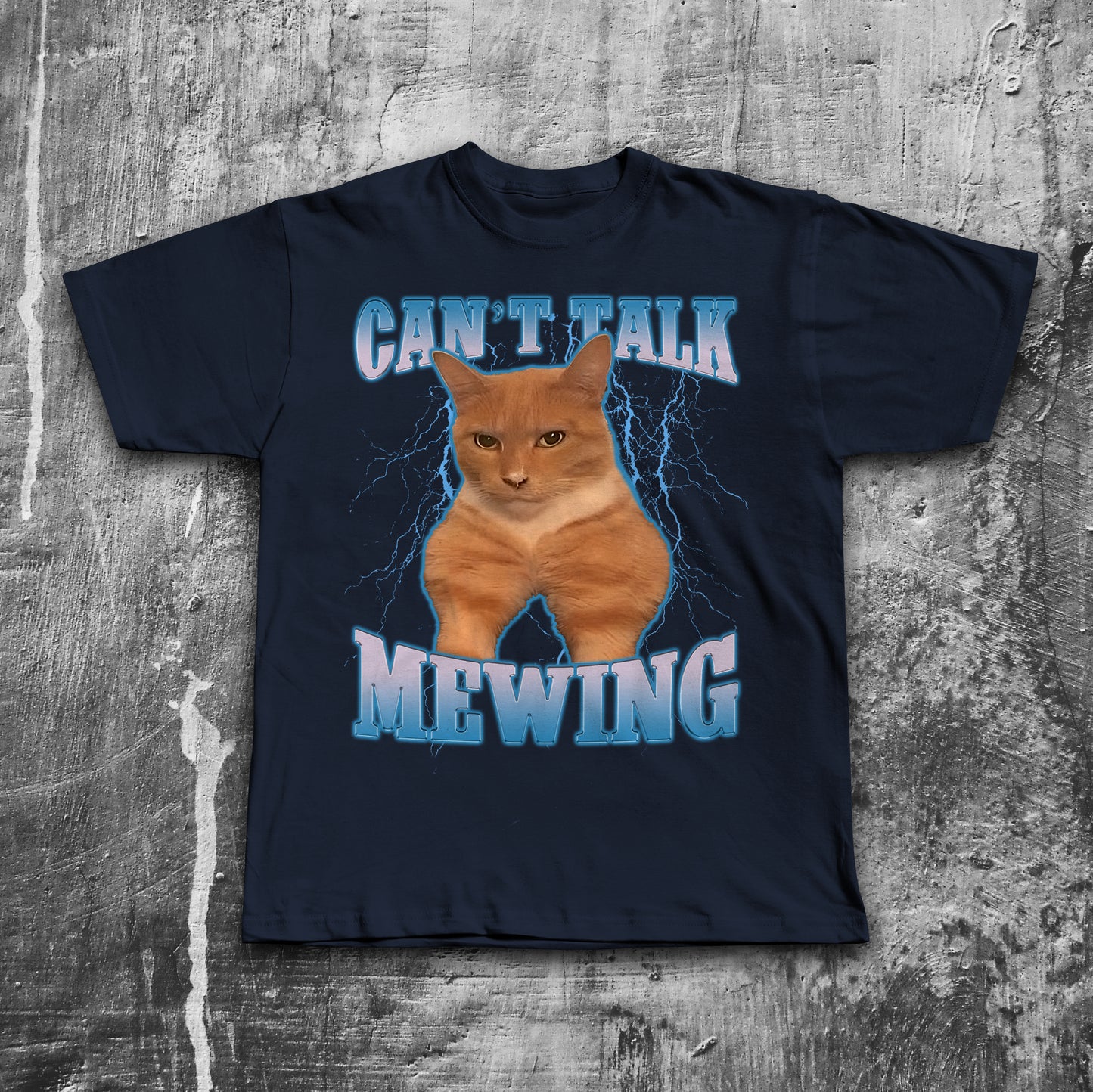 Can't Talk Mewing Funny Cat Meme T-shirt