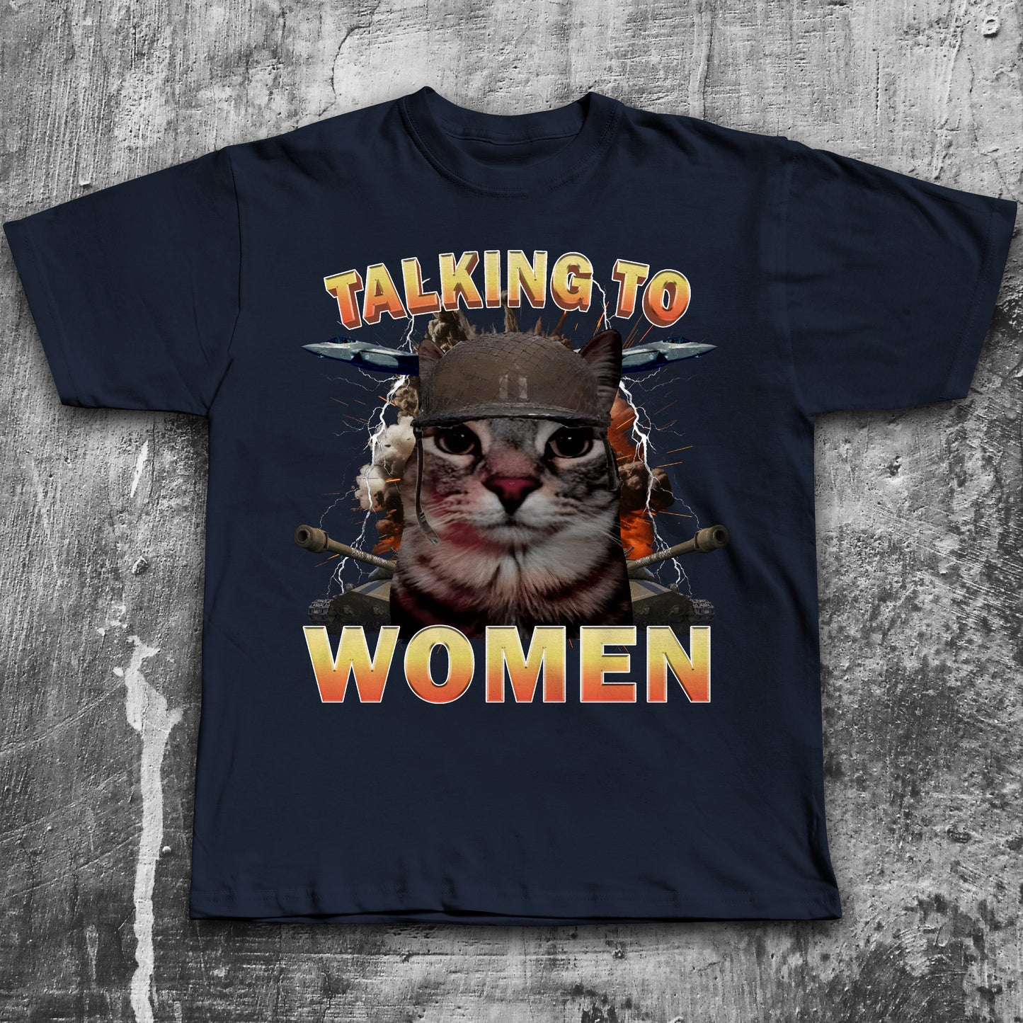 Talking To Women Funny Cat Meme T-shirt