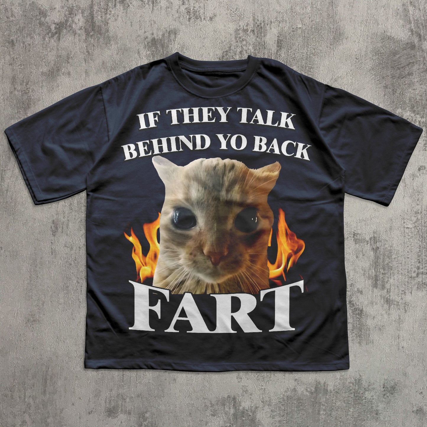 If They Talk Behind Yo Back Fart Funny Cat Meme T-shirt, Silly Cats Shirt, Stupid Gifts, Brainrot Shirts