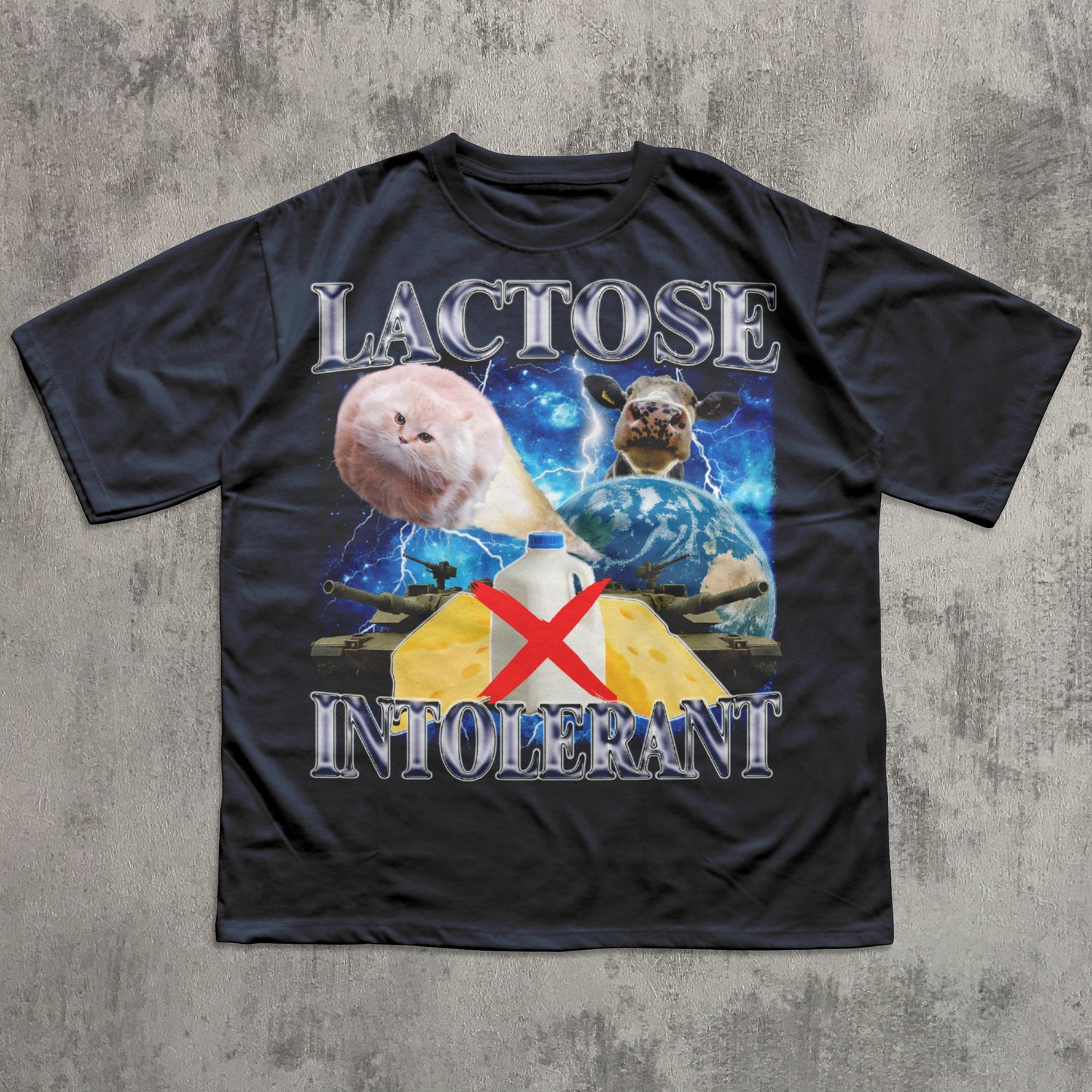 Lactose Intolerant Funny Cat Meme T-shirt, Lactose Shirt, Stupid Gifts, Silly Cats Tee, Weird Tshirt