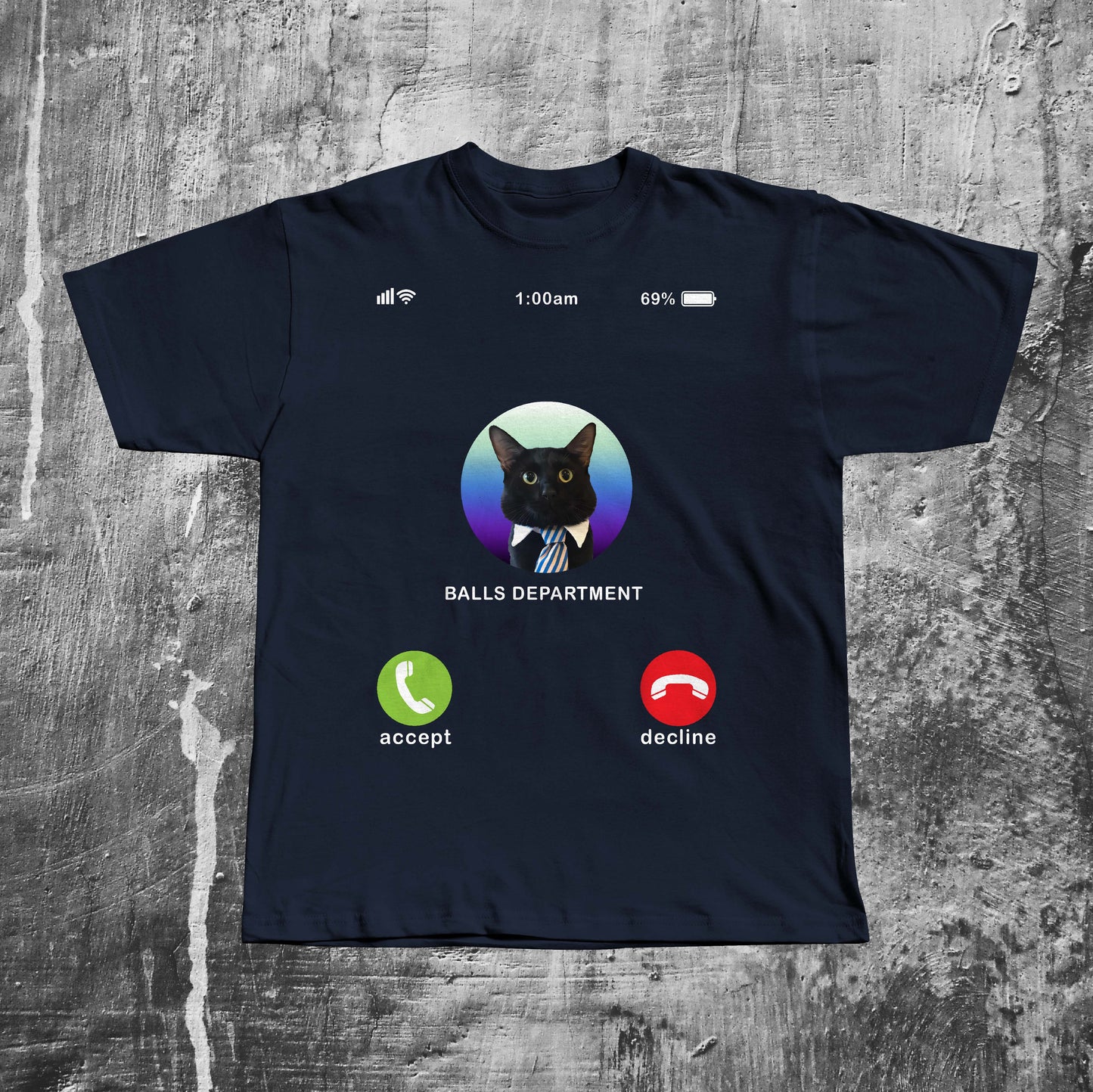 Balls Department Funny Cat Meme T-shirt, Brainrot Shirt