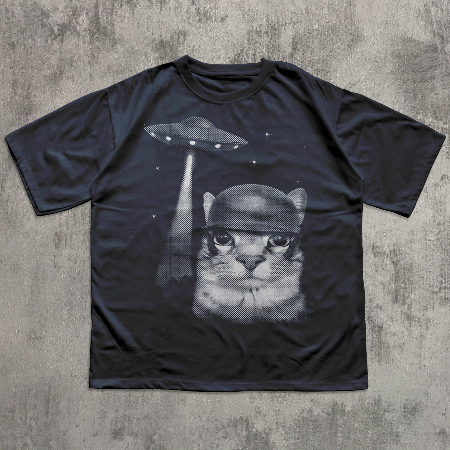 Alien Invasion Funny Cat Meme T-shirt, Silly Cats Shirt, Weird Shirts