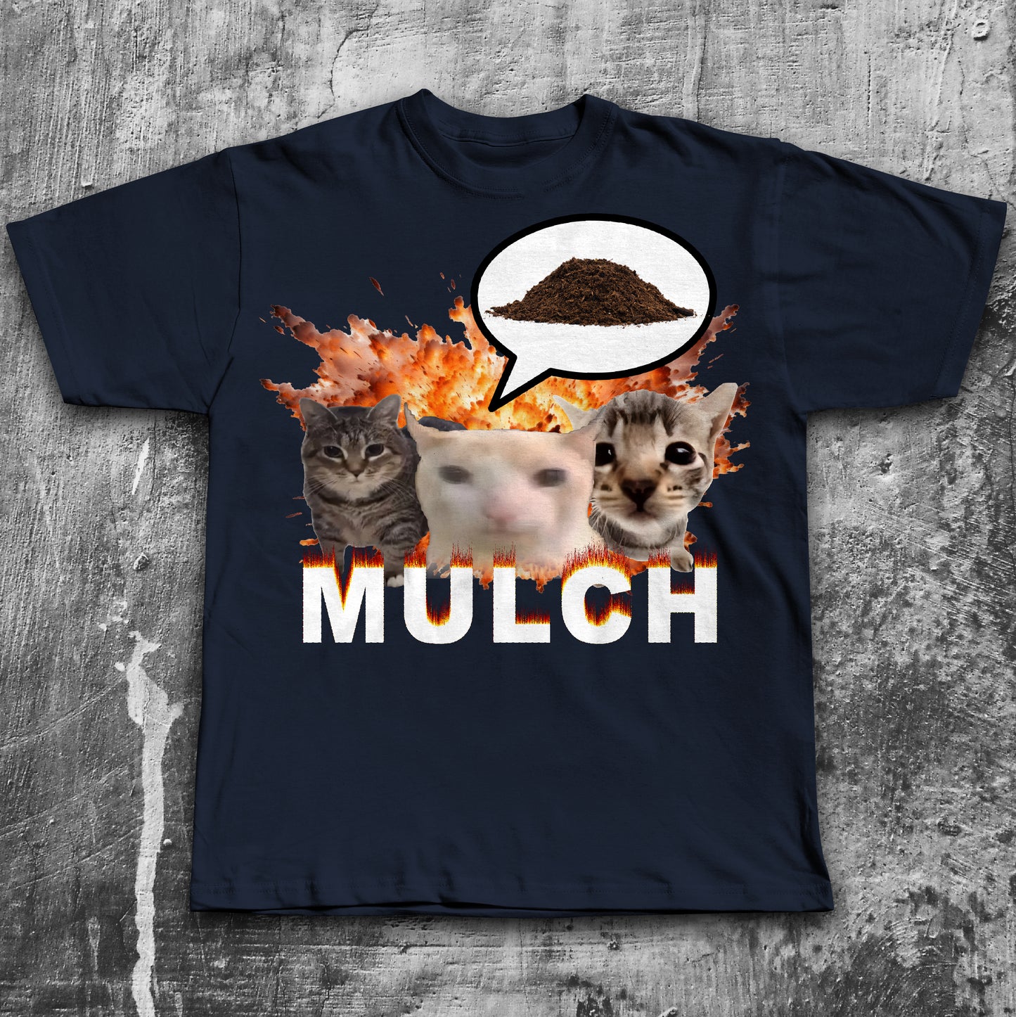 Funny Mulch Goofy Cats Meme T-shirt