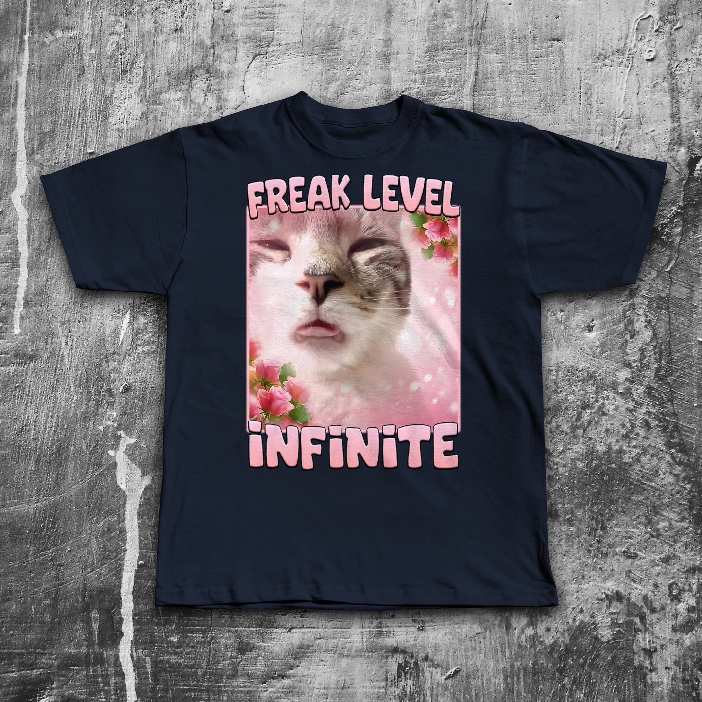 Freak Level Infinite Funny Cat Meme T-shirt, Brainrot Shirt