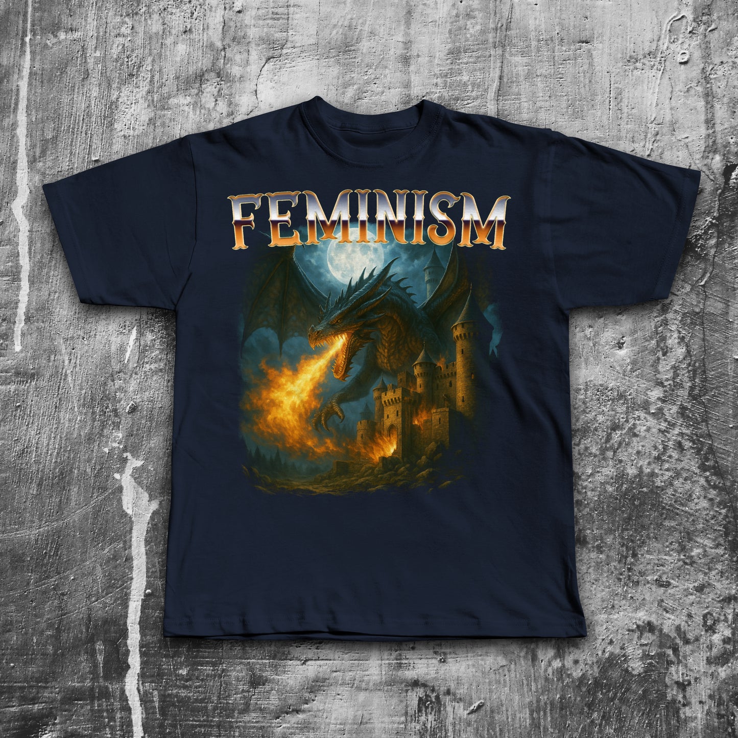 Feminism Dragon Fantasy Vintage Graphic Shirt, Retro Dragon Shirt