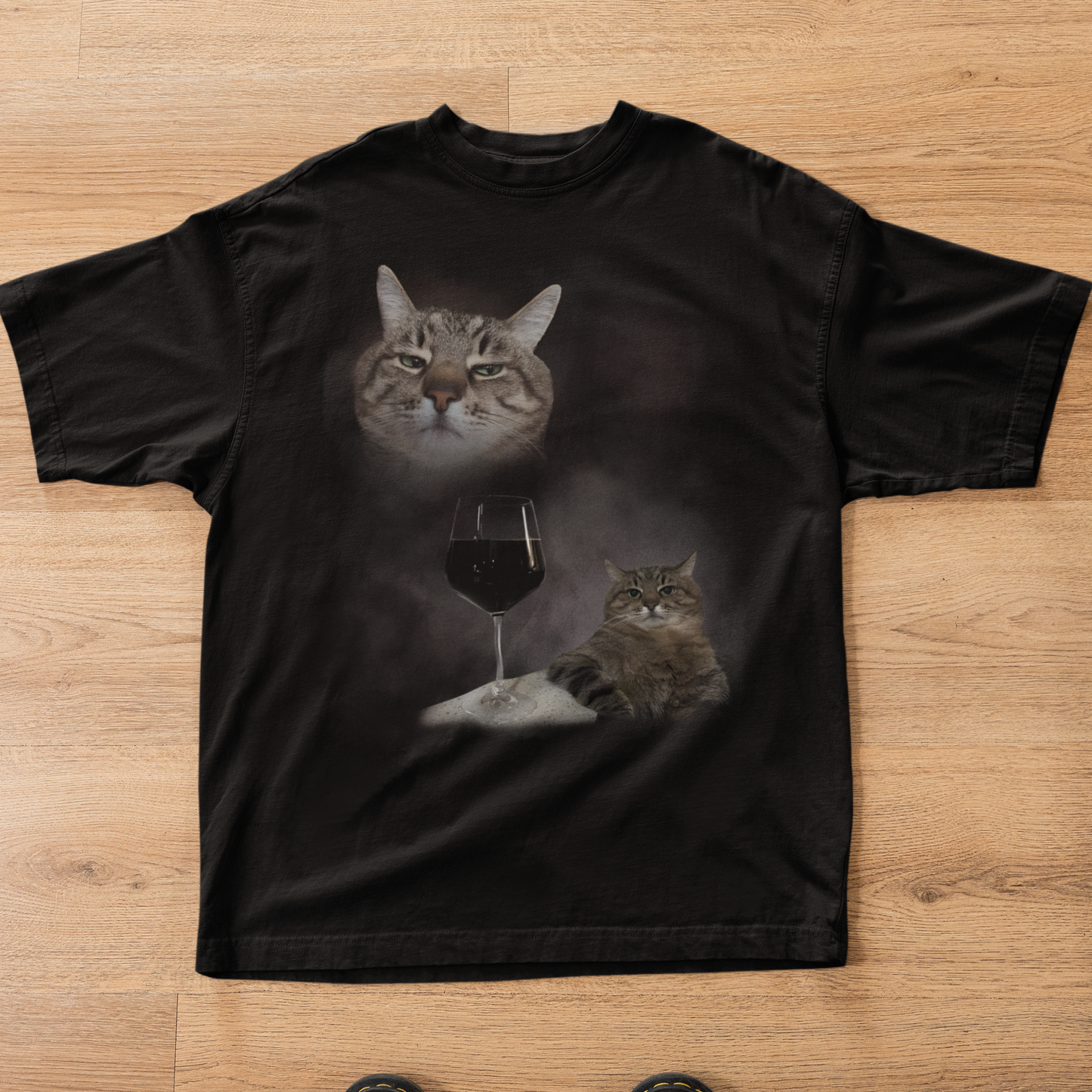 Funny Cat Elbow on table Meme T-shirt