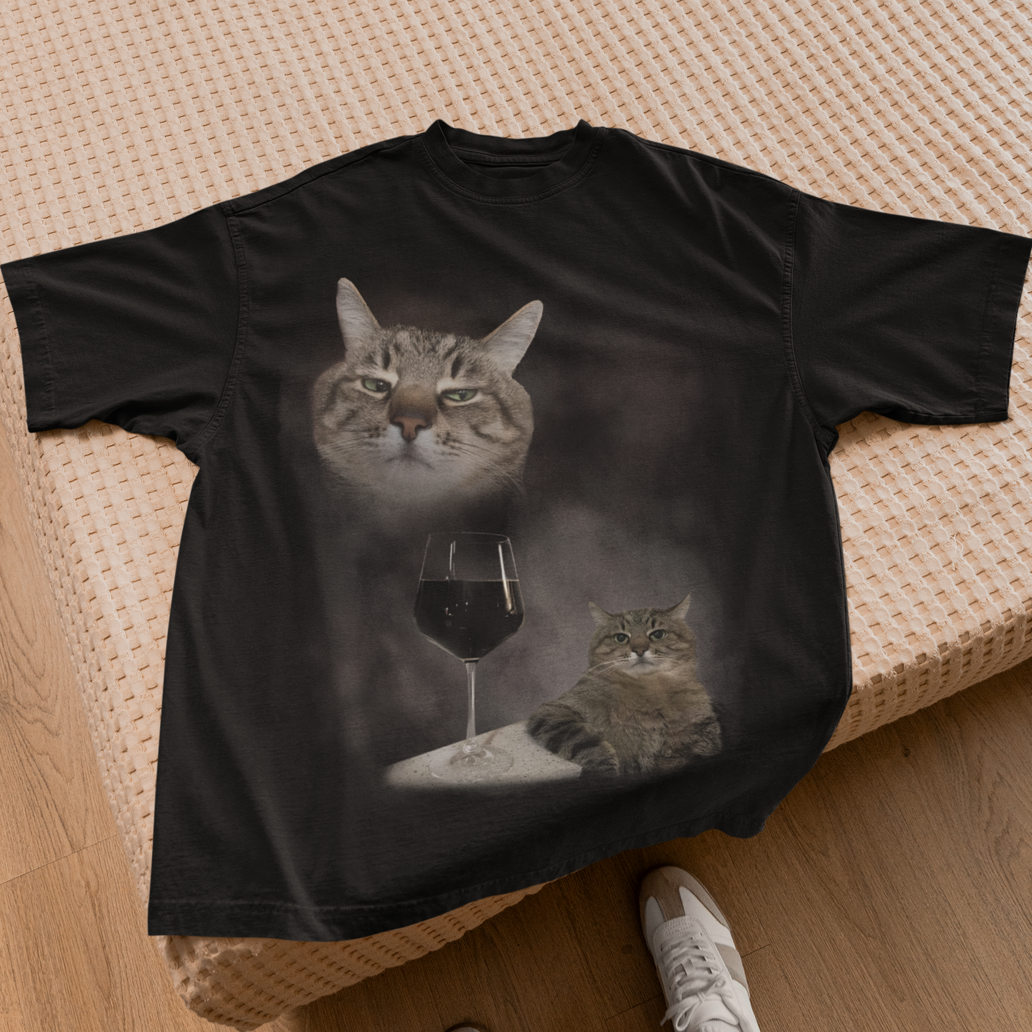 Funny Cat Elbow on table Meme T-shirt
