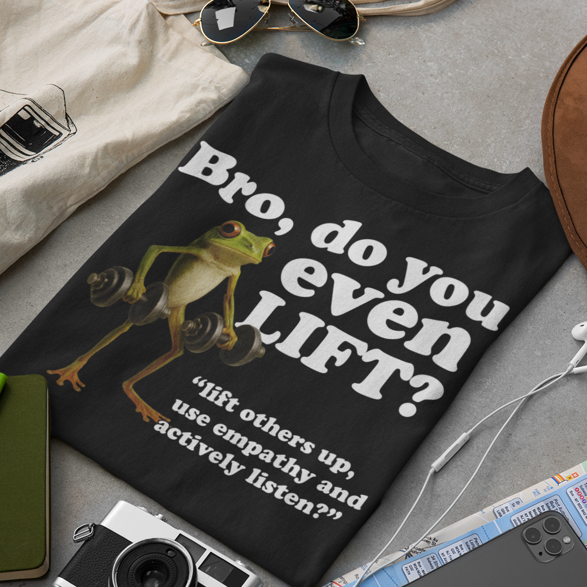 Bro Do You Even Lift Funny Frog Meme T-shirt, Silly Toad Shirt