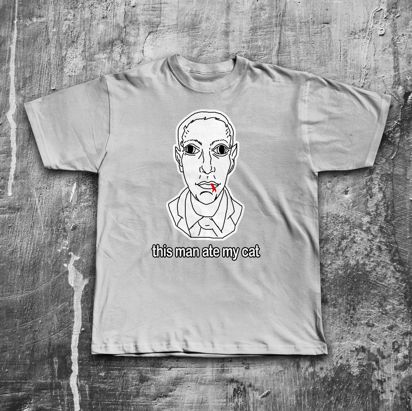 This Man Ate My Cat Funny Meme T-shirt, Brainrot Shirt