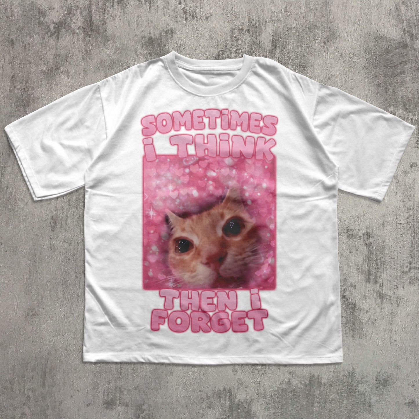 Sometimes i think then i forget Funny Cat Meme T-Shirt