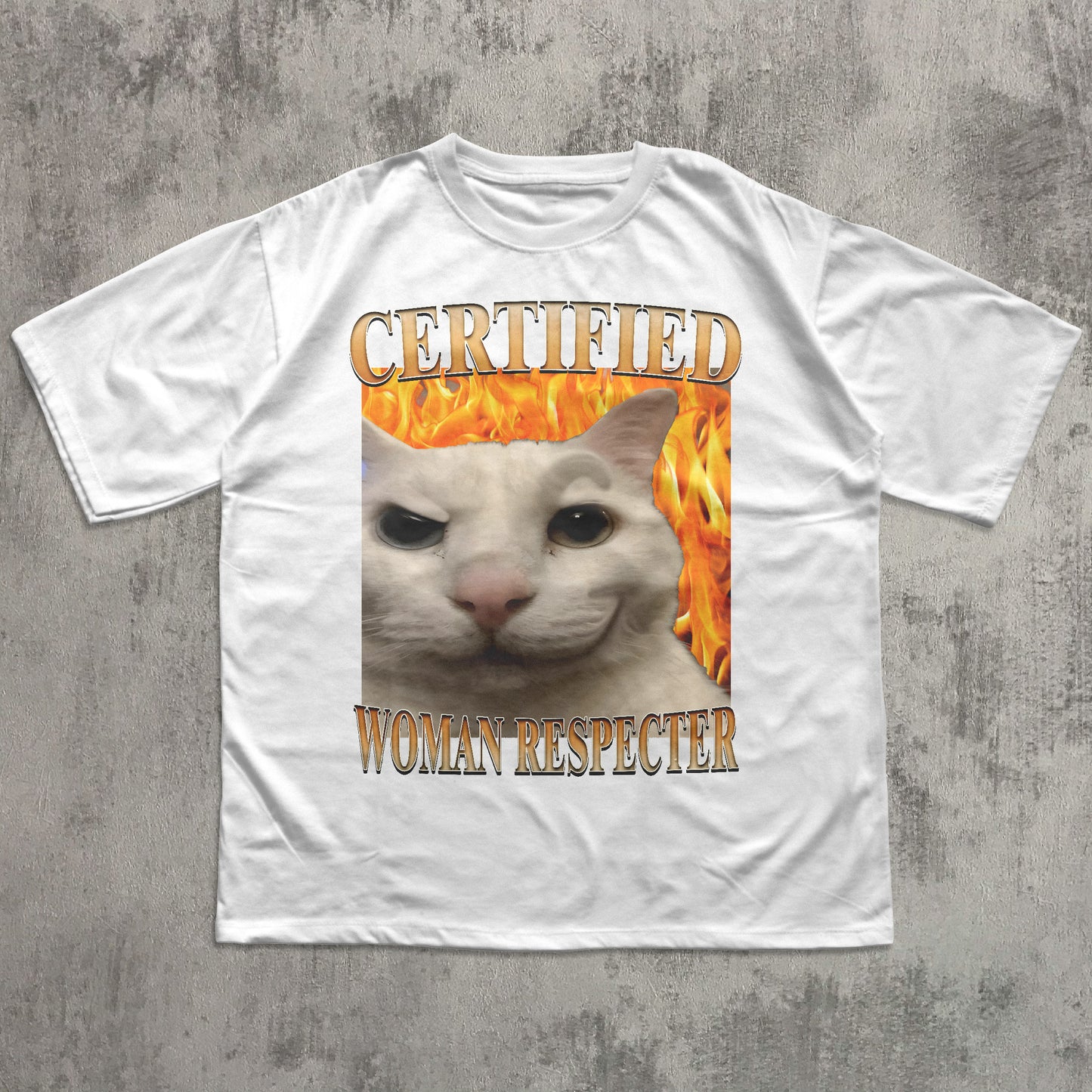 Certified Woman Respecter Funny Cat Meme T-shirt