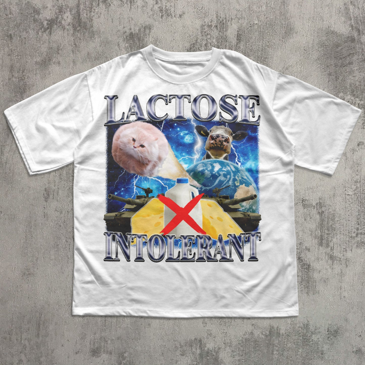 Lactose Intolerant Funny Cat Meme T-shirt, Lactose Shirt, Stupid Gifts, Silly Cats Tee, Weird Tshirt