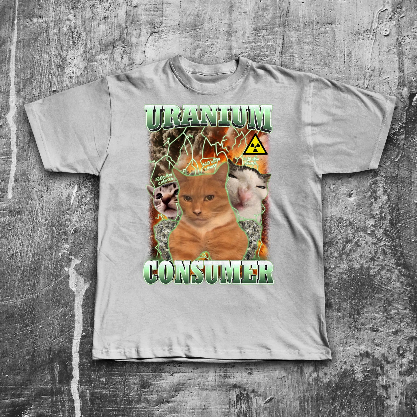 Uranium Consumer Funny Cat Meme T-Shirt, Brainrot Shirts