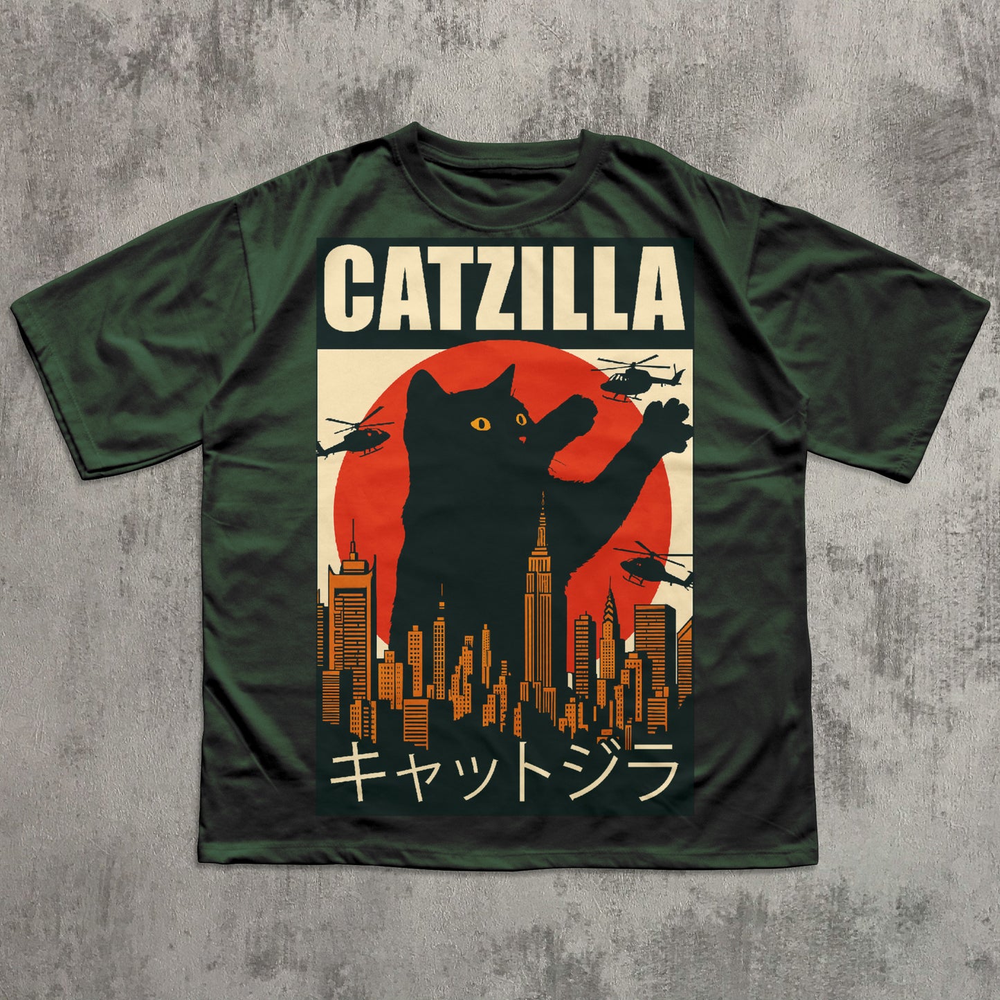 Catzilla Funny Cat Meme T-shirt, Parody Tee, Stupid Shirt