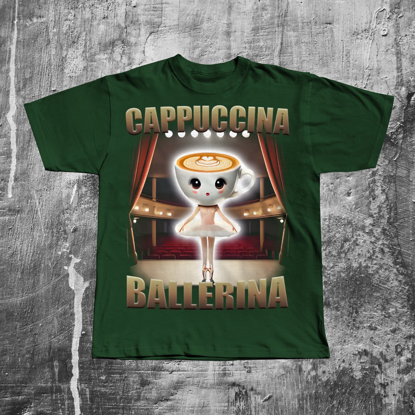 Cappuccina Ballerina Funny Italian Brainrot Meme T-shirt