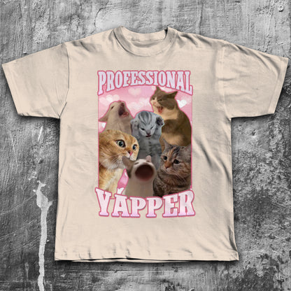Professional Yapper Funny Cat Meme T-shirt