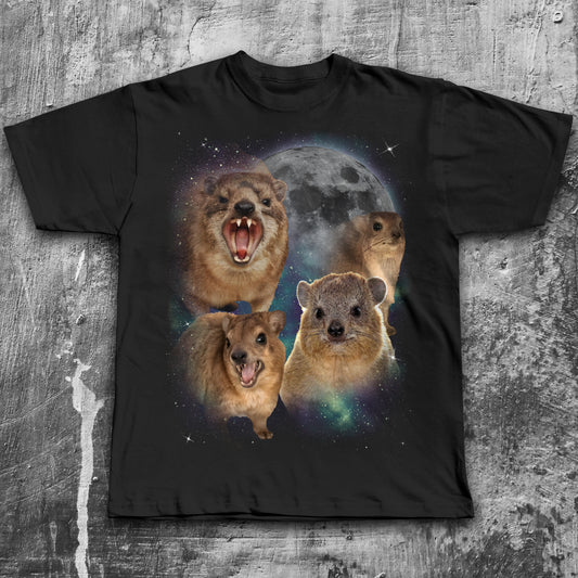 Funny Hyraxes Moon T-shirt