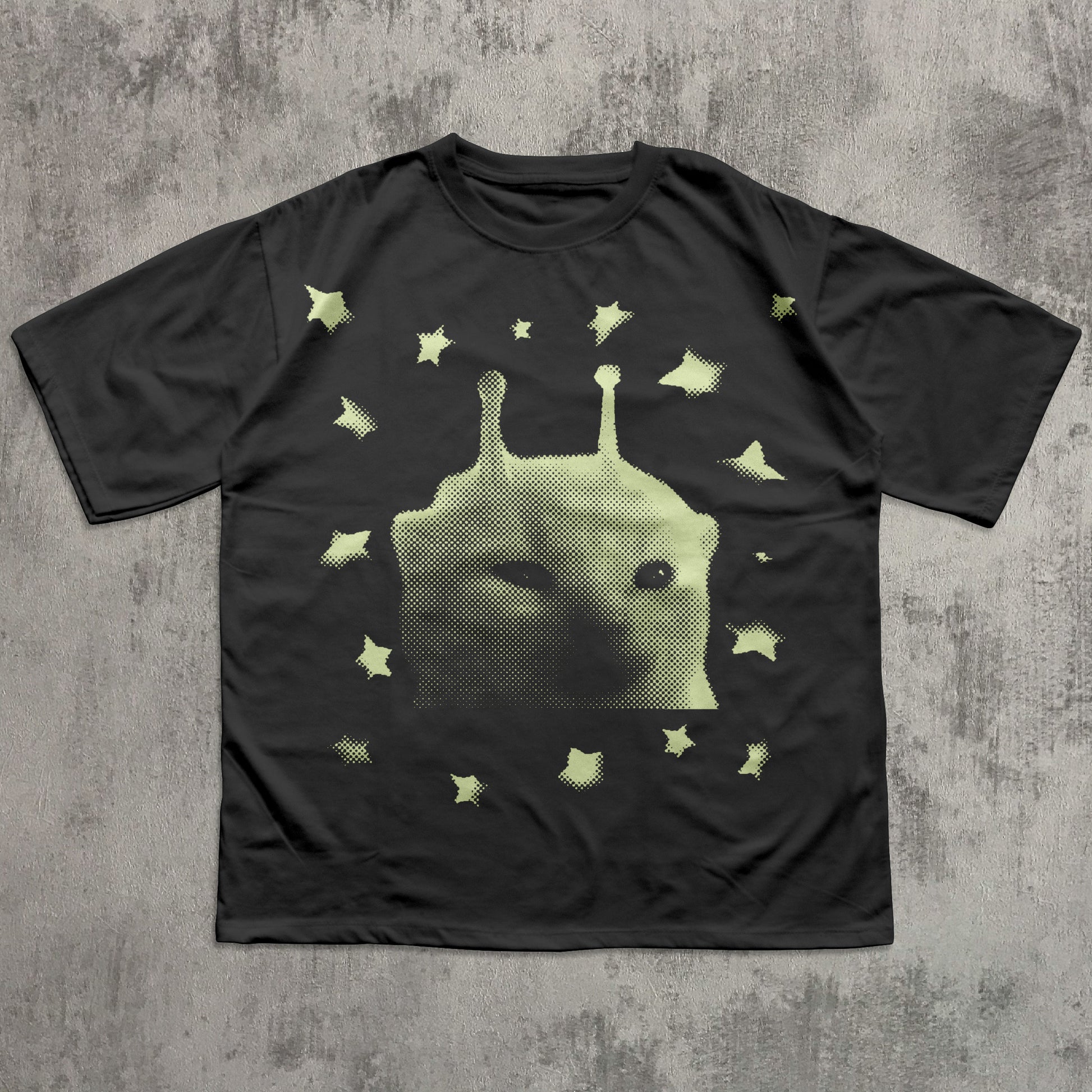 y2k graphic alien cat meme t-shirt