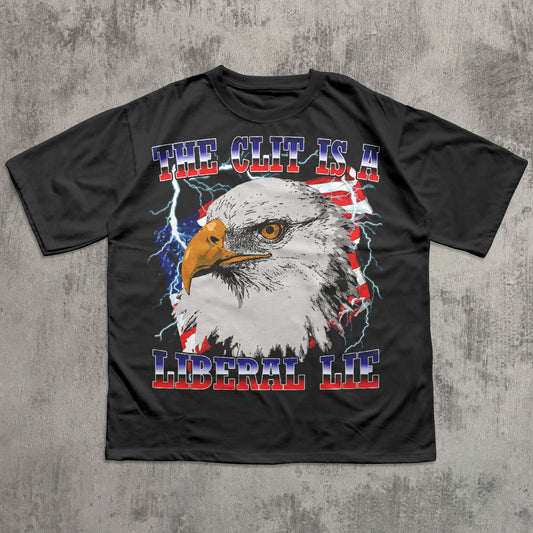 Black Funny Eagle T-shirt